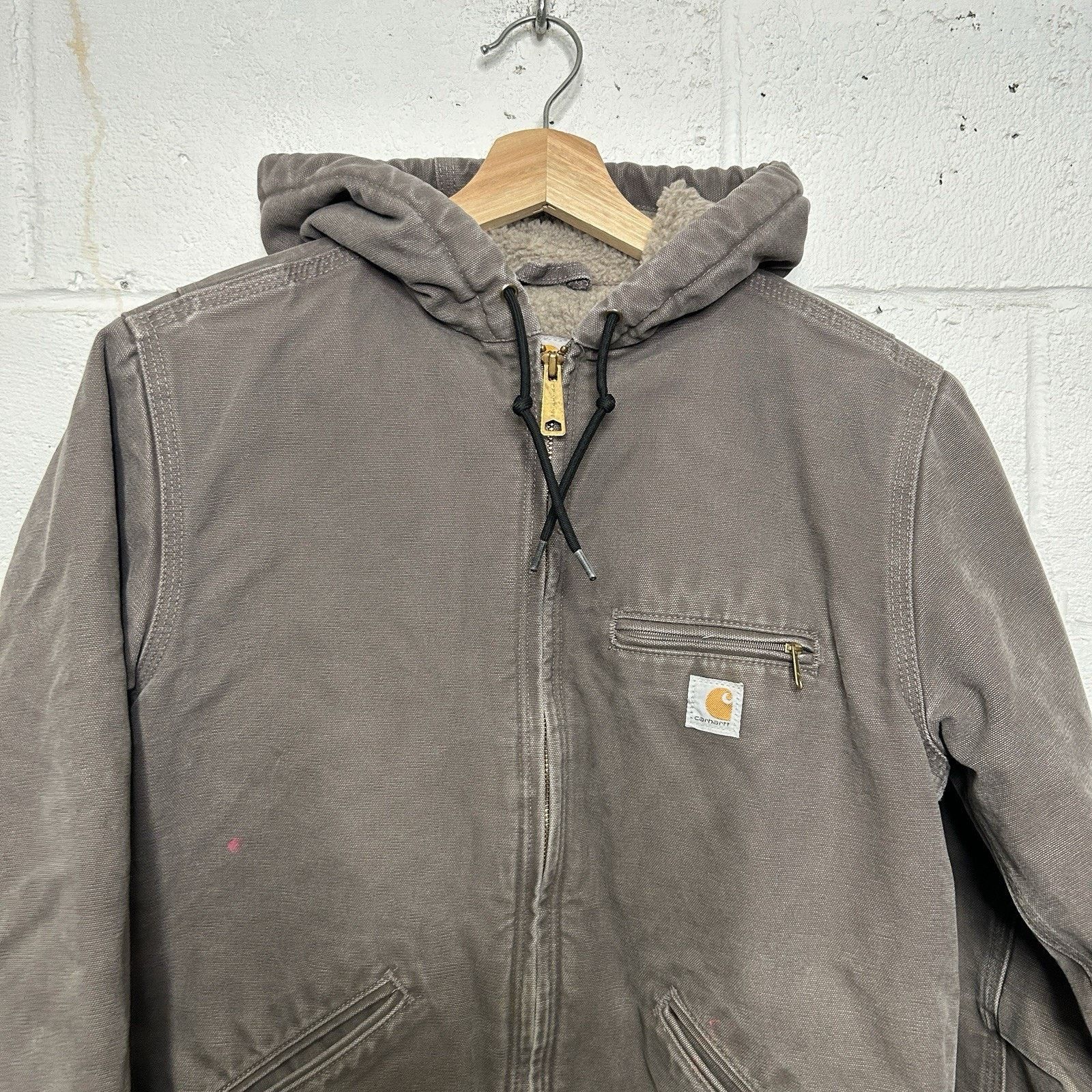 Carhartt Y2K Carhartt Sherpa-Lined Hooded Detroit Jacket “Gray” WJ141 Size S / US 4 / IT 40 - 3 Thumbnail