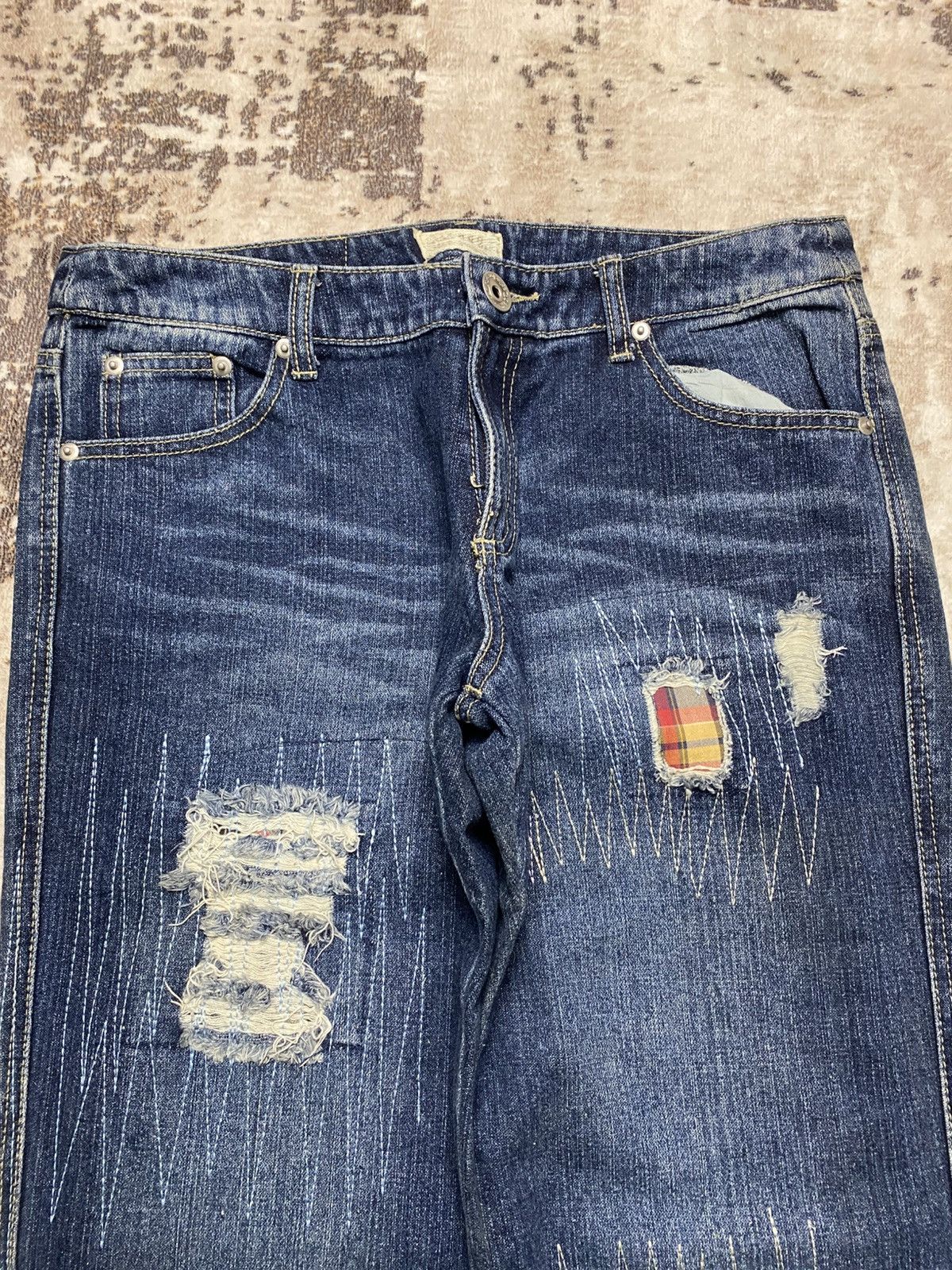 Kapital Reworked Baggy Kapital Style Patchwork Denim Size US 32 / EU 48 - 3 Thumbnail