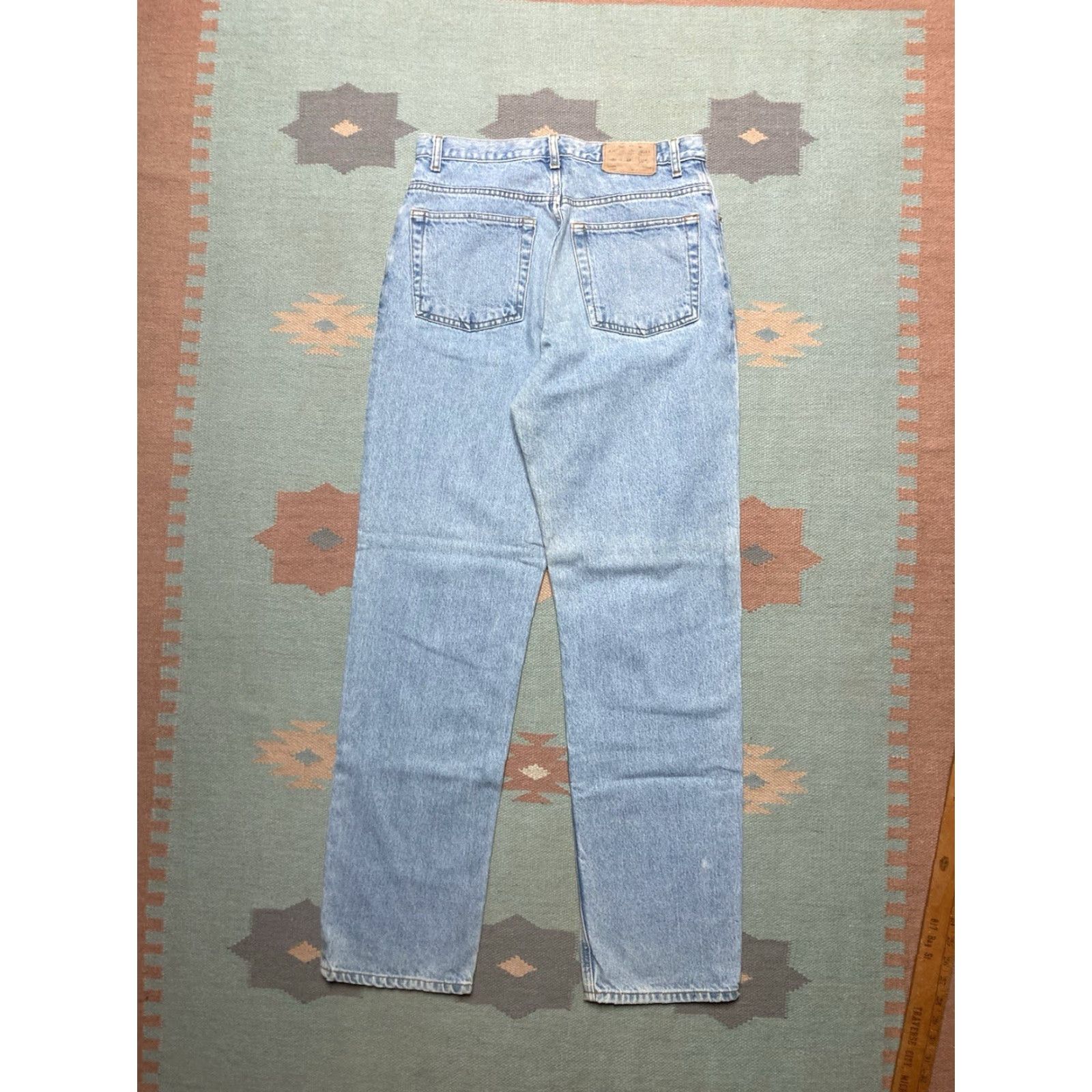 American Eagle Outfitters VINTAGE American Eagle Jeans Blue Denim Light Wash Straight Leg 31x34 Men Baggy Skater Size US 31 - 6 Thumbnail