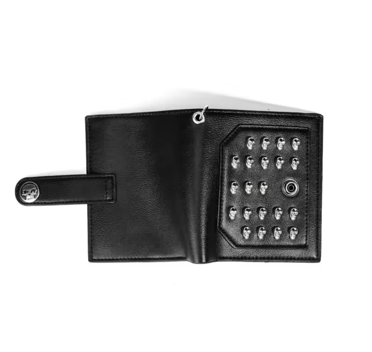 Other Gothic Punk Motorcycle PU Leather Skull Wallet Size ONE SIZE - 3 Thumbnail
