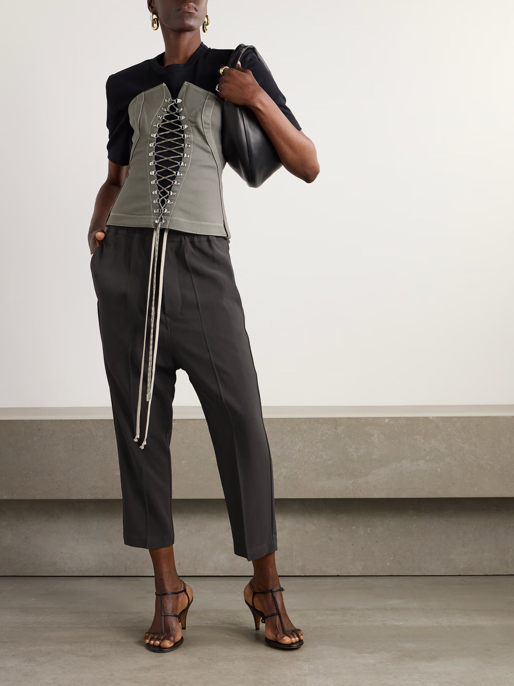 Rick Owens o1y0126 Sweatpant in Dark Gray Size 27" / US 4 / IT 40 - 2 Thumbnail