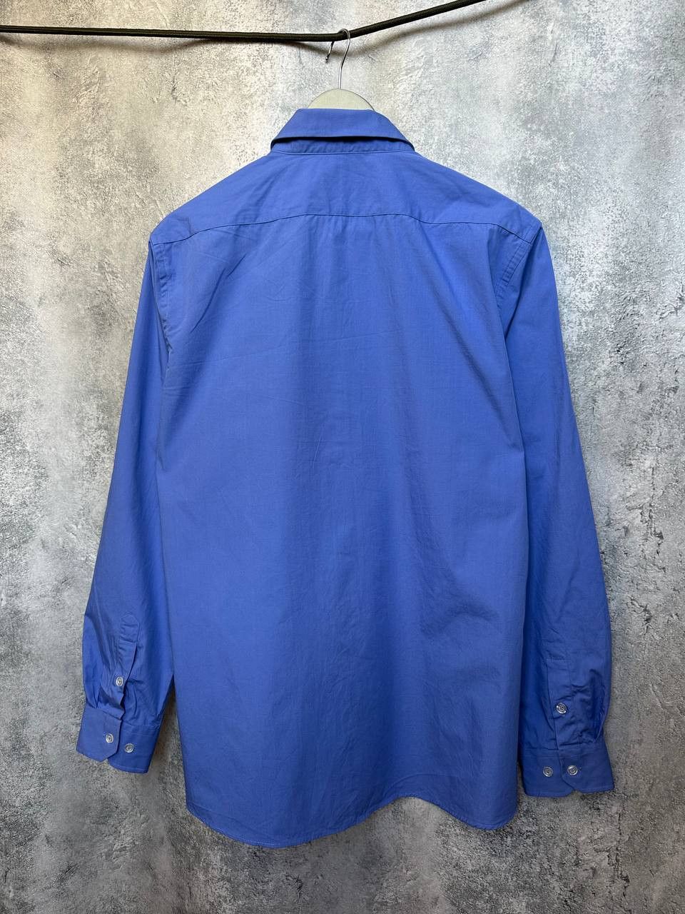 Moschino Moschino Blue Cotton Long-Sleeve Shirt Red Heart Embroidery Size US L / EU 52-54 / 3 - 3 Thumbnail