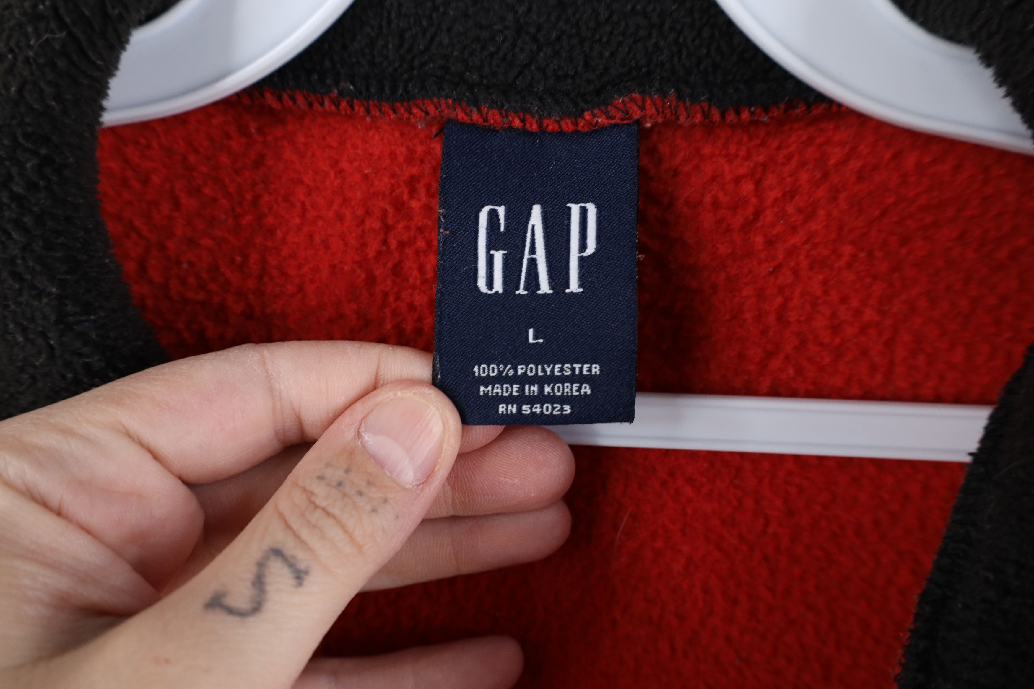 Gap × Vintage Vintage 90s Y2K Gap Heavy Half Zip Fleece Pullover Sweater Size US L / EU 52-54 / 3 - 10 Thumbnail