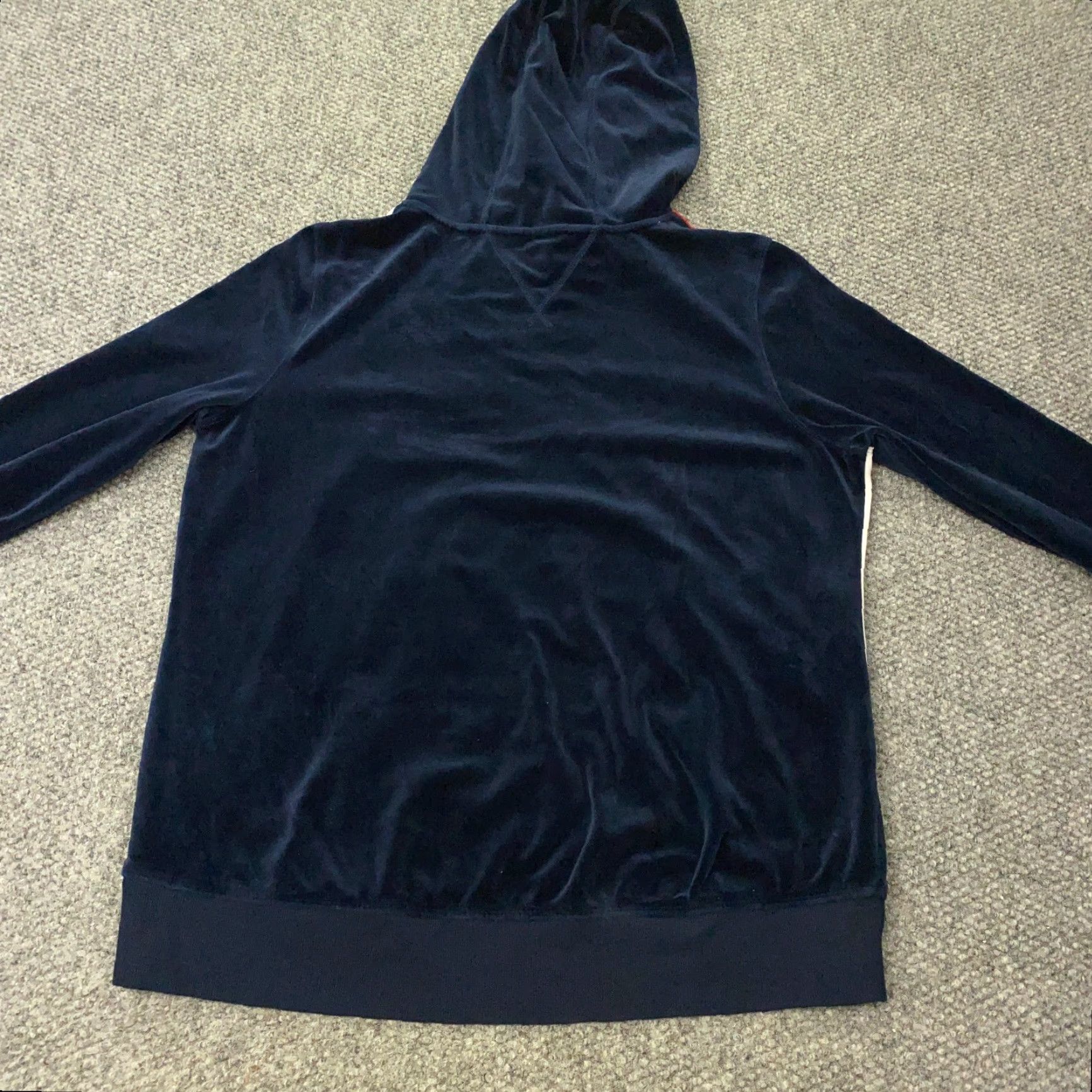 Tommy Hilfiger Tommy Hilfiger Sport Hoodie Sweatshirt Womens XXL Blue Velour Track Logo Pullover Hoodie Sports Activewear Casual Womens XXL Blue Velour Sweatshirt Size XXL / US 16-18 / IT 52-54 - 6 Thumbnail