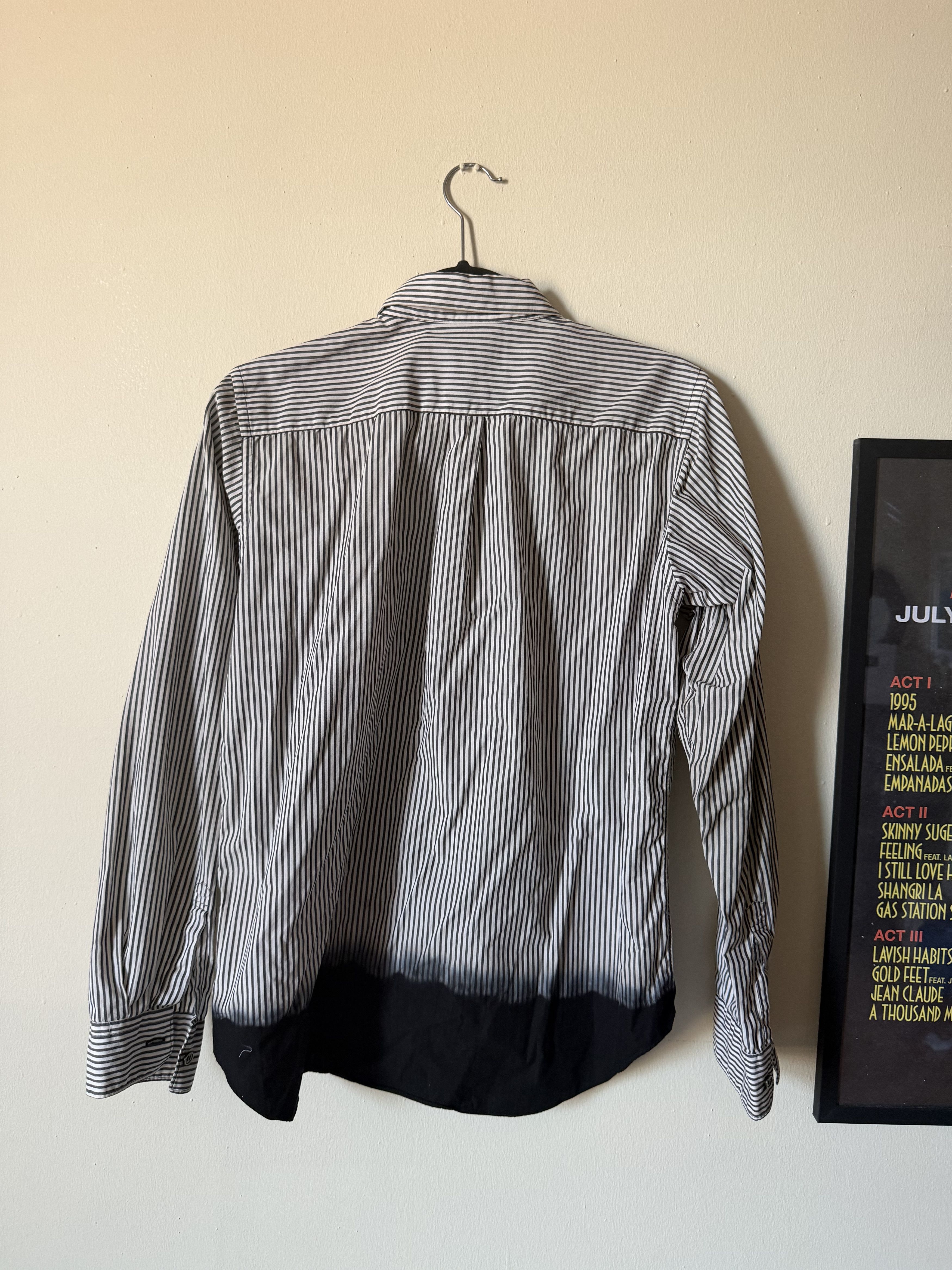 Comme des Garcons Black Dark grey/white striped ombré button up Size US M / EU 48-50 / 2 - 2 Thumbnail