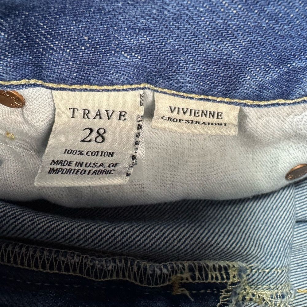 Other TRAVE Vivienne Cropped Straight-Leg Jeans In Borrowed Time Size 28" / US 6 / IT 42 - 7 Thumbnail
