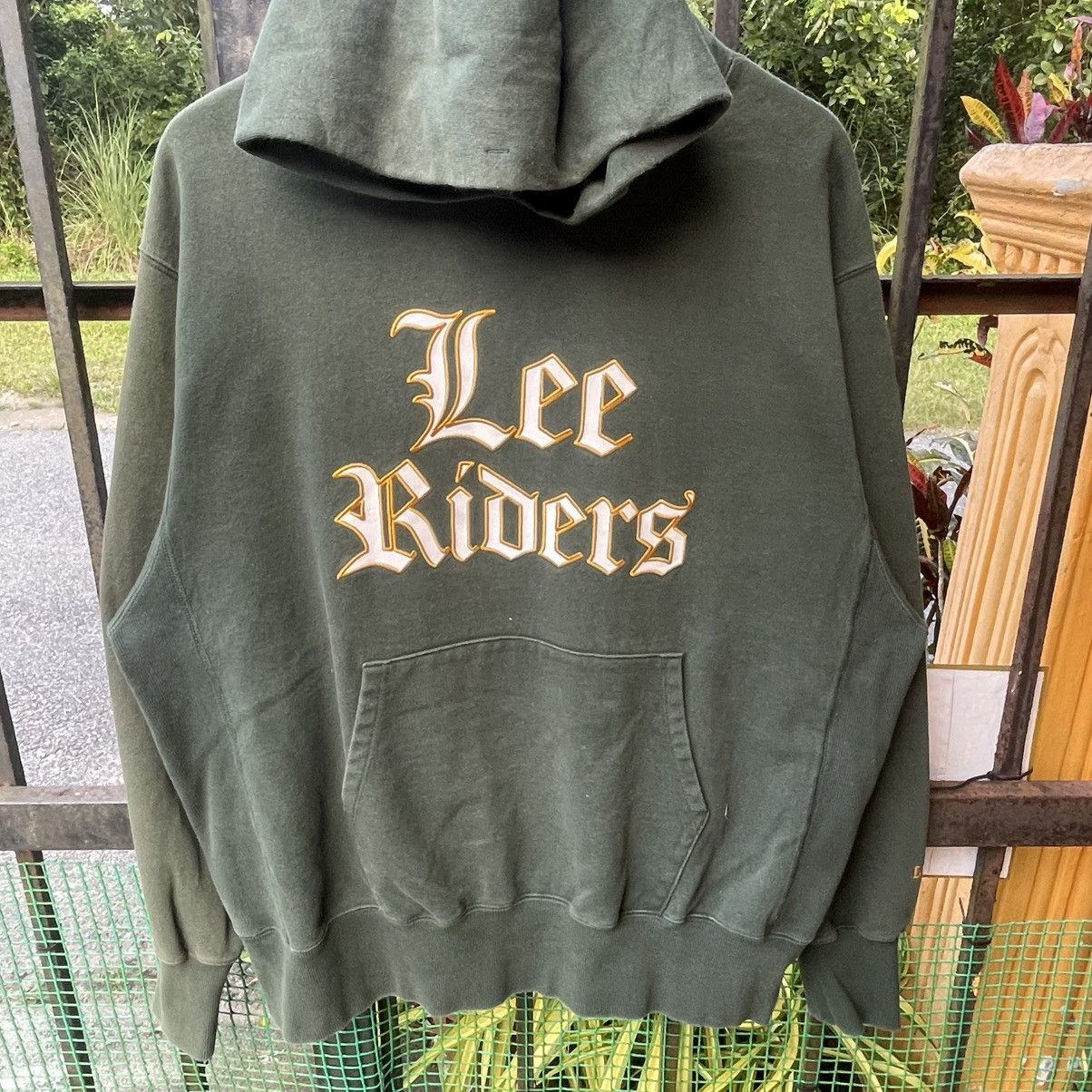 Lee 🔥Vintage 90s Lee Riders Embroidered Spellout Pullover Hoodie Size US L / EU 52-54 / 3 - 5 Thumbnail