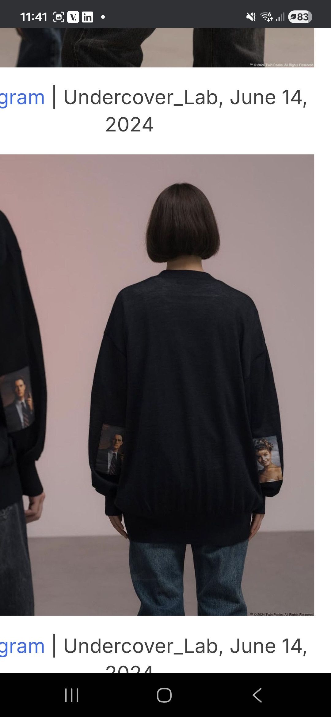 Undercover TWIN PEAKS × Undercover knitted Cardigan Size 4 Size US XL / EU 56 / 4 - 5 Thumbnail