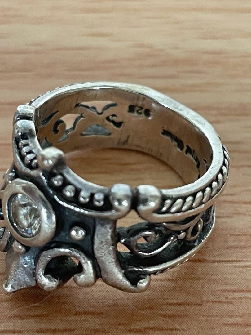 Other Royal Order Sterling Silver Crown Motif Ring (Rare) Size ONE SIZE - 7 Thumbnail