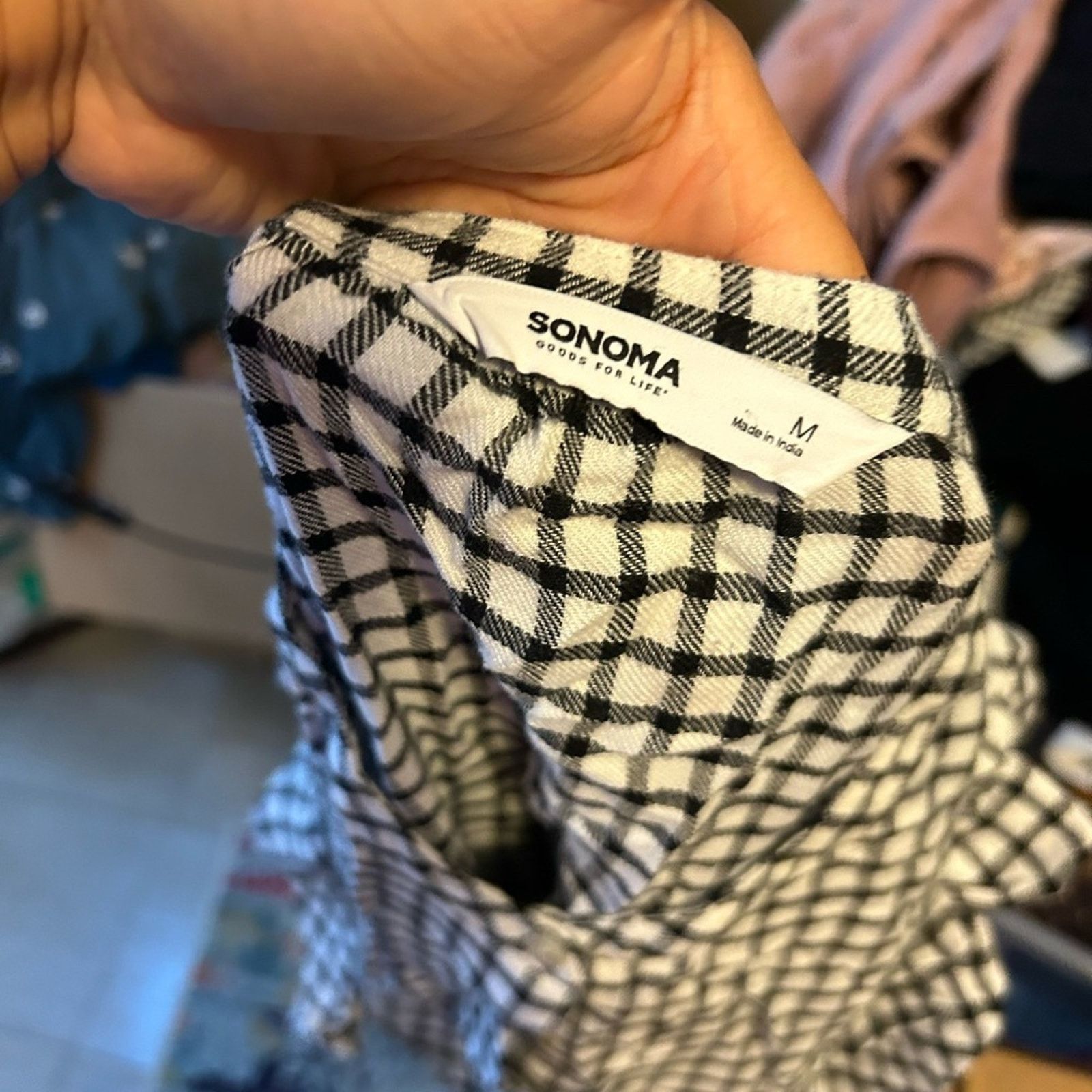 Sonoma Sonoma Plaid Ruffle Button Down Blouse Size M / US 6-8 / IT 42-44 - 4 Thumbnail