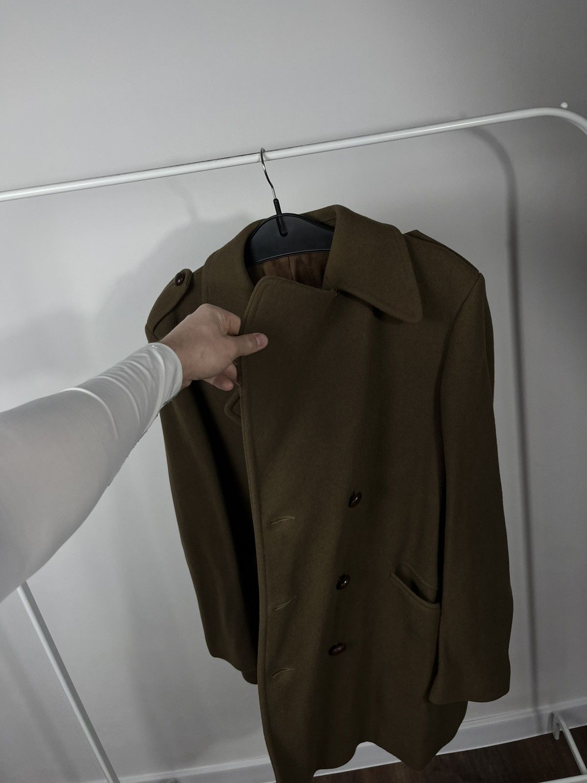 Other Vintage Wool Double Breasted Military Style Coat Size 44 Size US XL / EU 56 / 4 - 4 Thumbnail