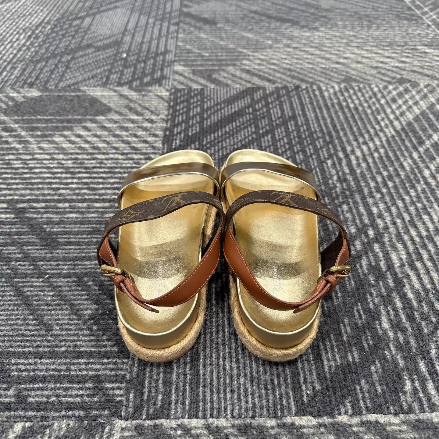 Louis Vuitton LV Monogram Strappy Sandals 36 99 New Size US 5.5 / IT 35.5 - 3 Thumbnail