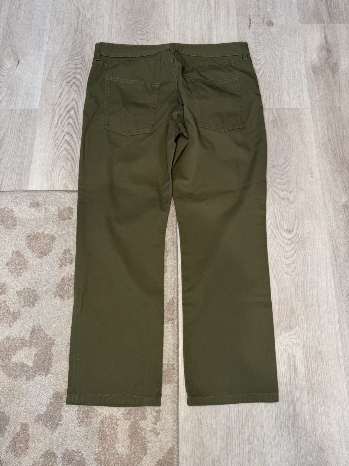 Saint Laurent Paris s/s 2024 olive denim cut pants!! Size US 32 / EU 48 - 4 Thumbnail
