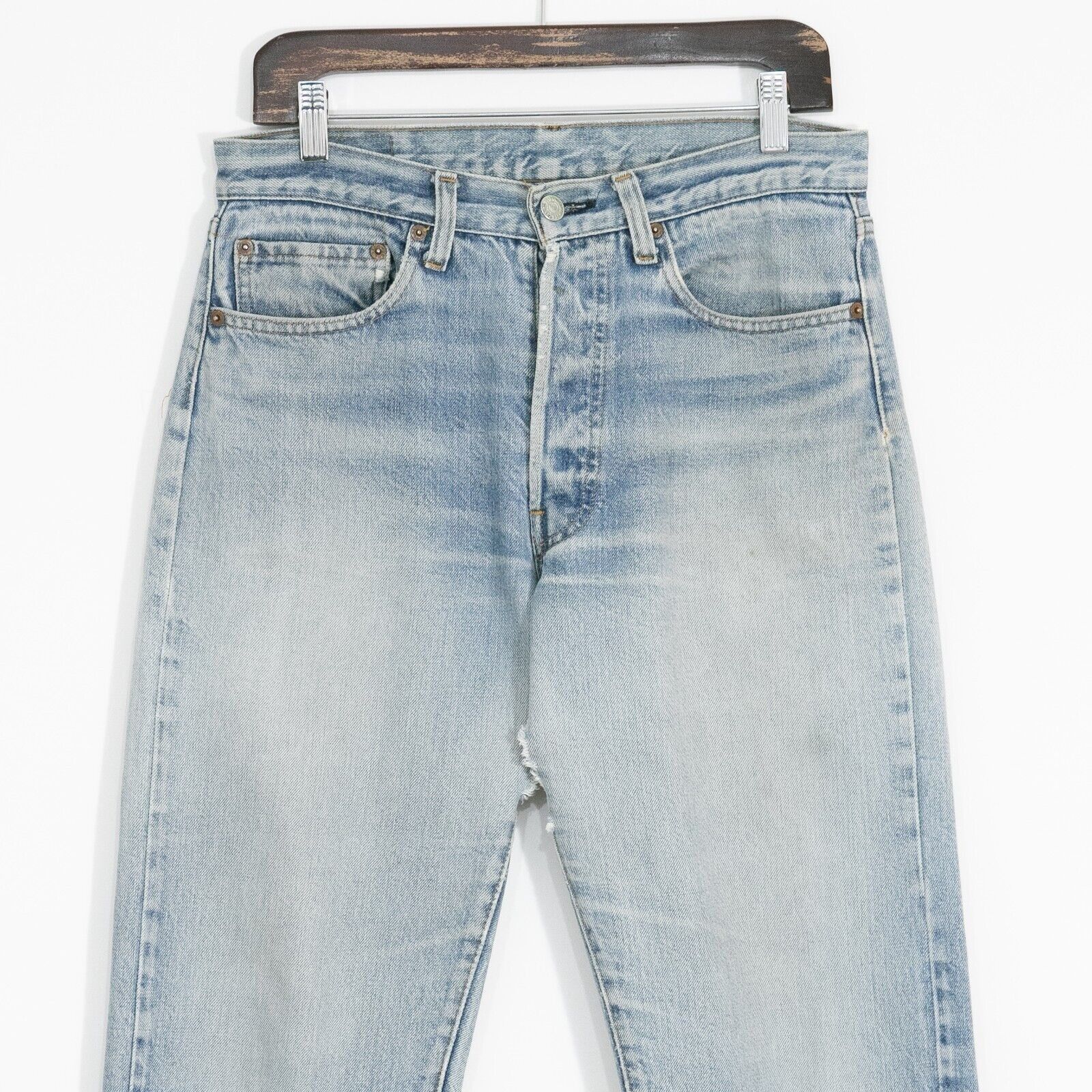 Levi's Vtg 70s Levis Redline Selvedge 501 Jeans 32x32 - Distressed Size US 32 / EU 48 - 2 Thumbnail
