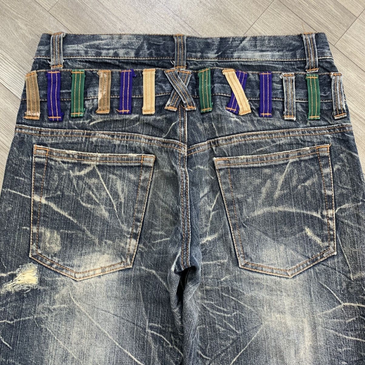Japanese Brand × Le Grande Bleu (L.G.B.) LGB Style💥Nylaus Double Waist Distressed Denim Pants Size US 32 / EU 48 - 17 Thumbnail