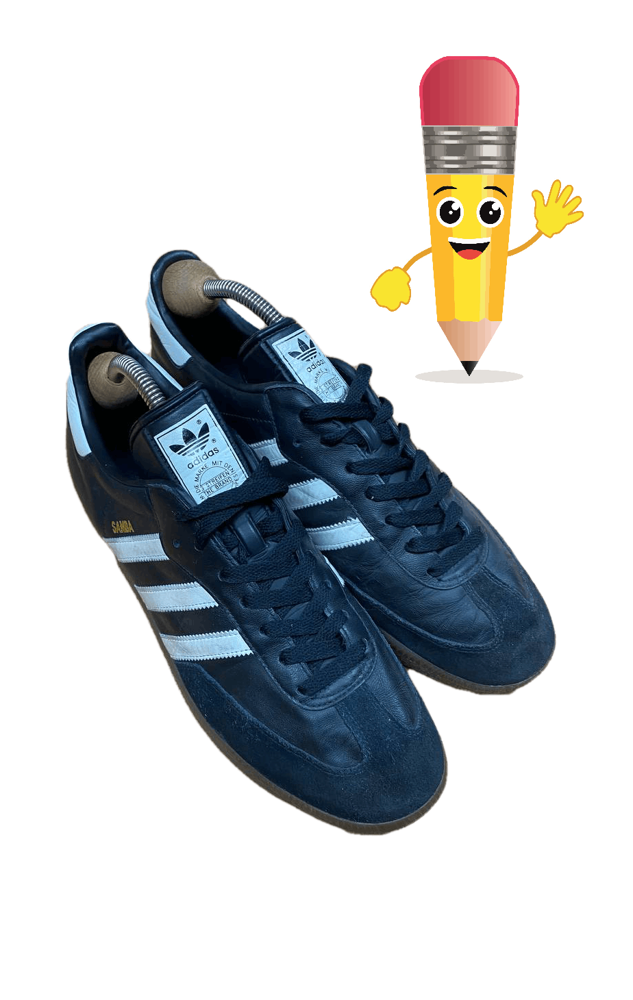 adidas Originals SAMBA LEATHER Core Black Footwear SIZE US12