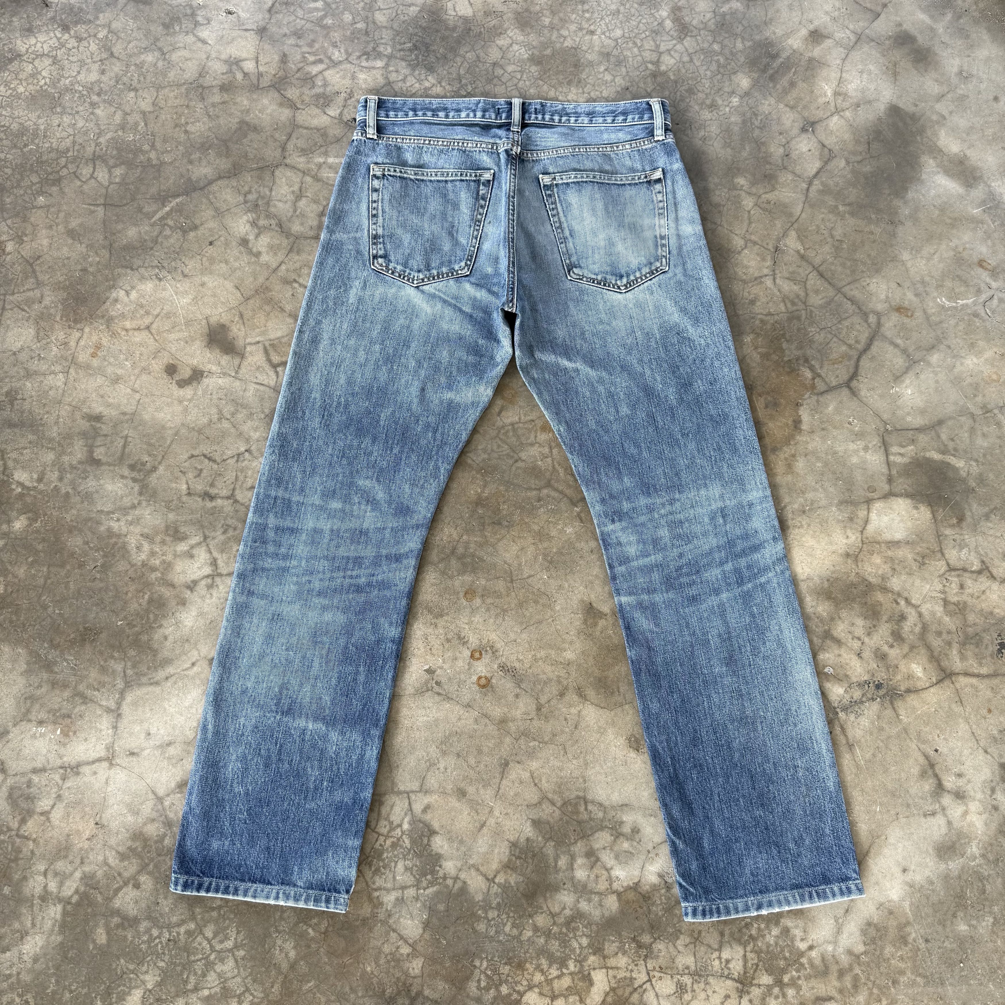 Japanese Brand Vintage Japanese Selvedge Denim Faded Ripped Jean W33x30 Size US 32 / EU 48 - 9 Thumbnail