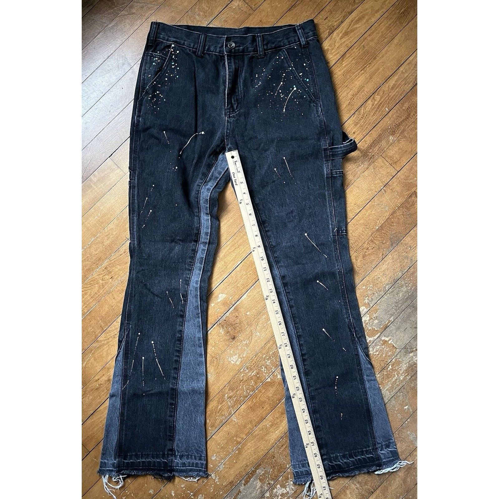 Black Icon Black Icon Paint Splotched Black Jeans Men’s Size 32 Size US 32 / EU 48 - 3 Thumbnail