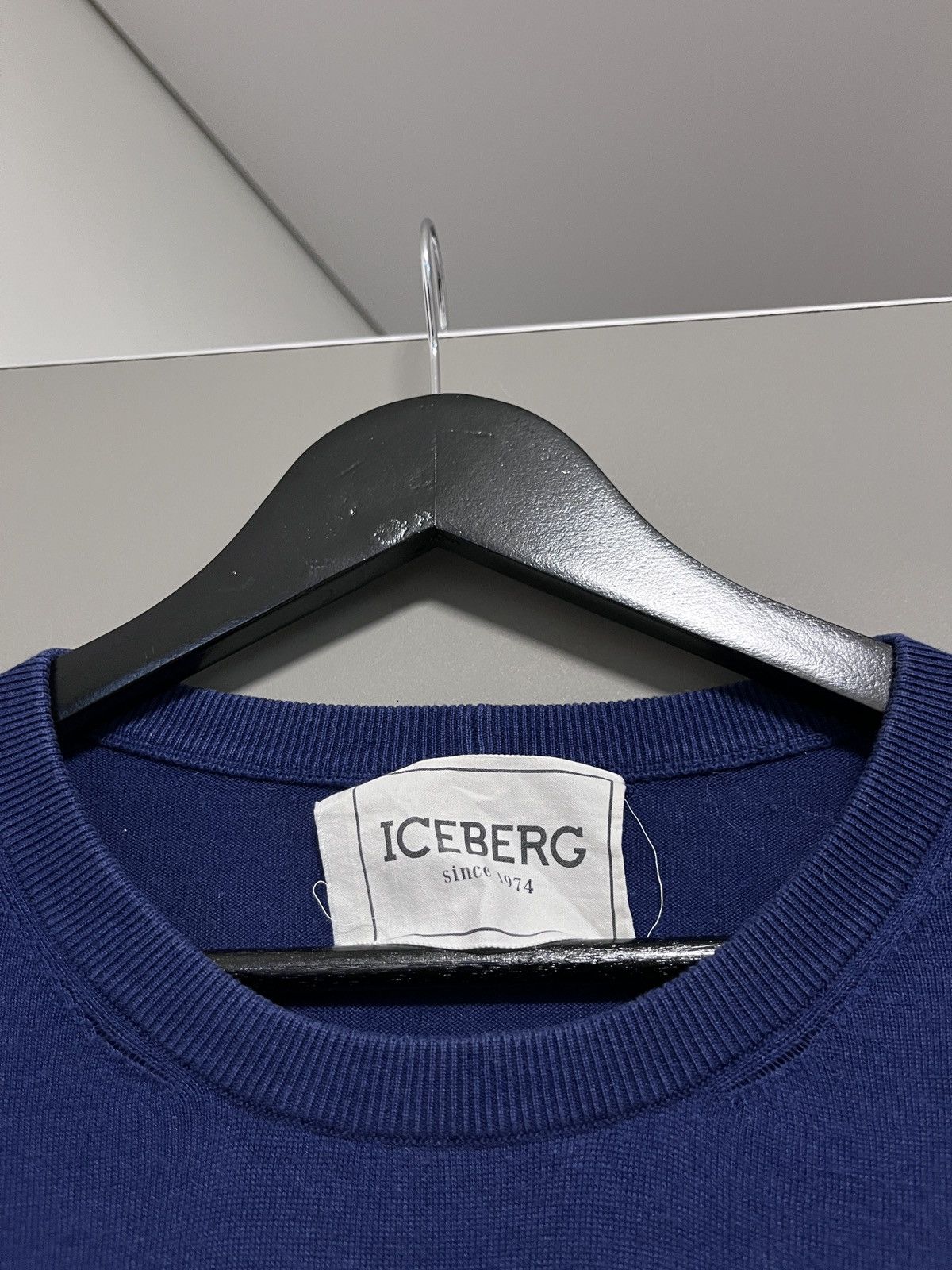 Iceberg Iceberg 1974 Wool Blue Sweater Size US L / EU 52-54 / 3 - 4 Thumbnail