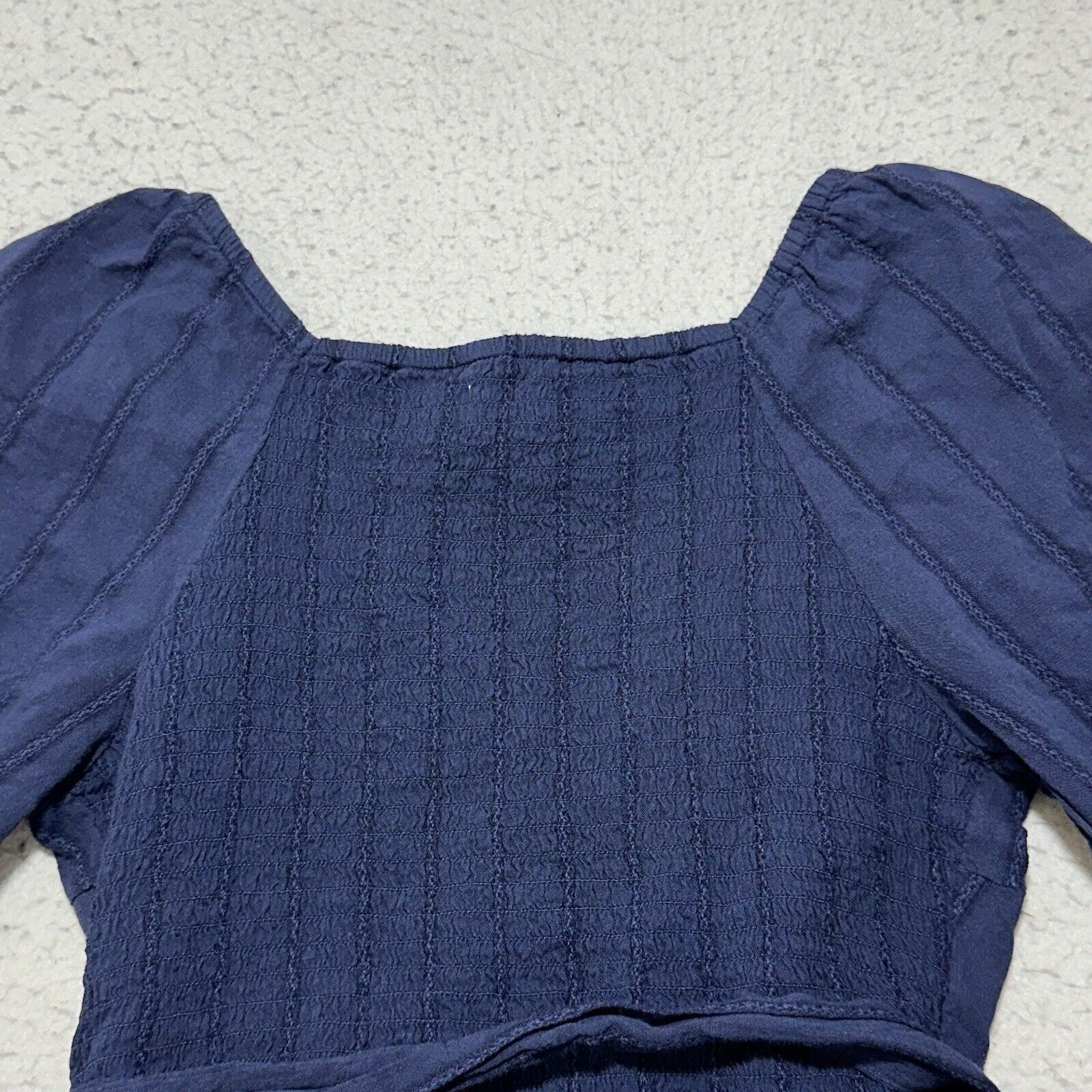 Old Navy Old Navy XS Tall XST Blue Wrap Top V-Neck Blouse Size XS / US 0-2 / IT 36-38 - 10 Thumbnail