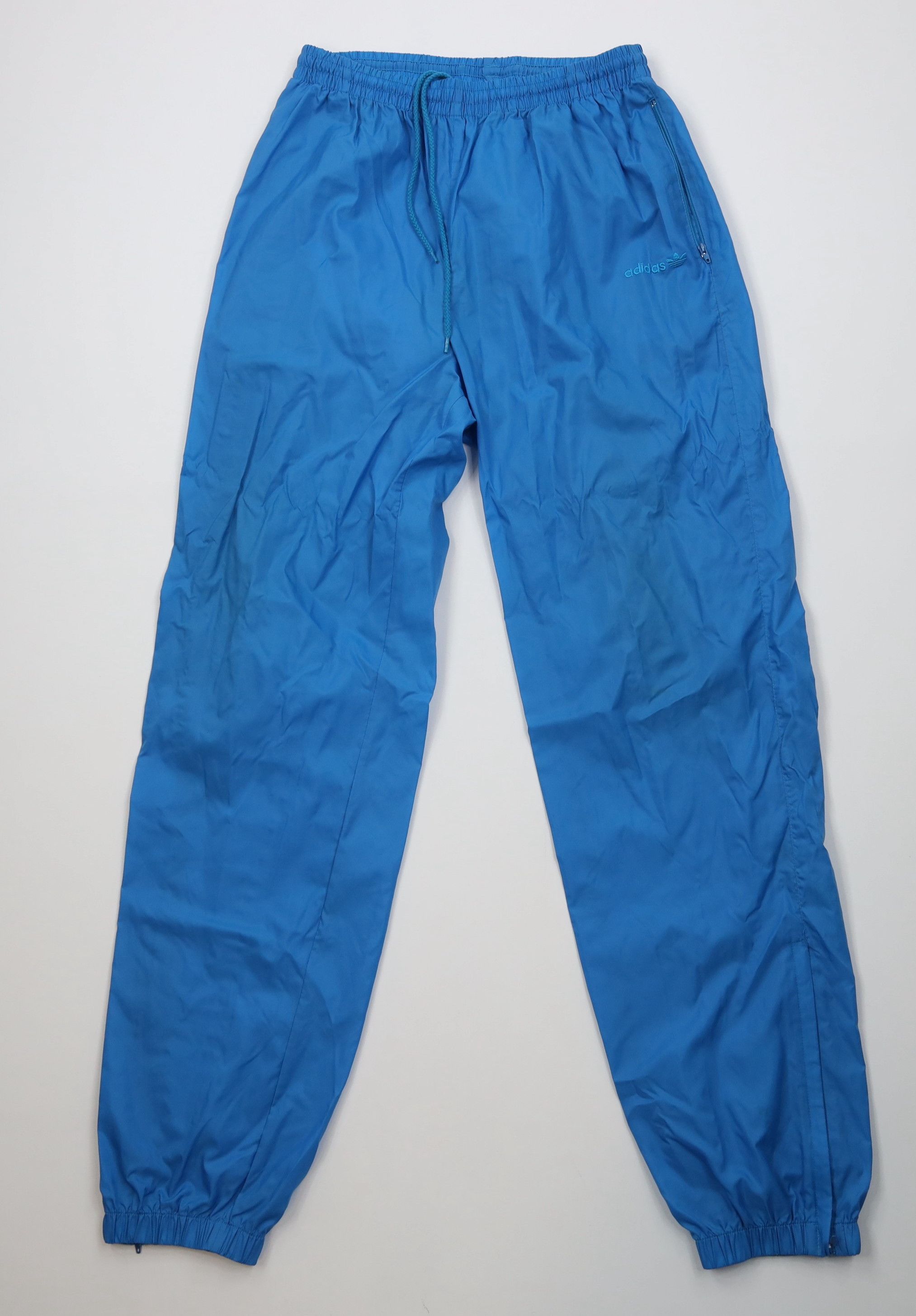 Adidas Vintage 80s 90s Adidas Spell Windbreaker Joggers Pants Blue Size US 34 / EU 50 - 1 Thumbnail