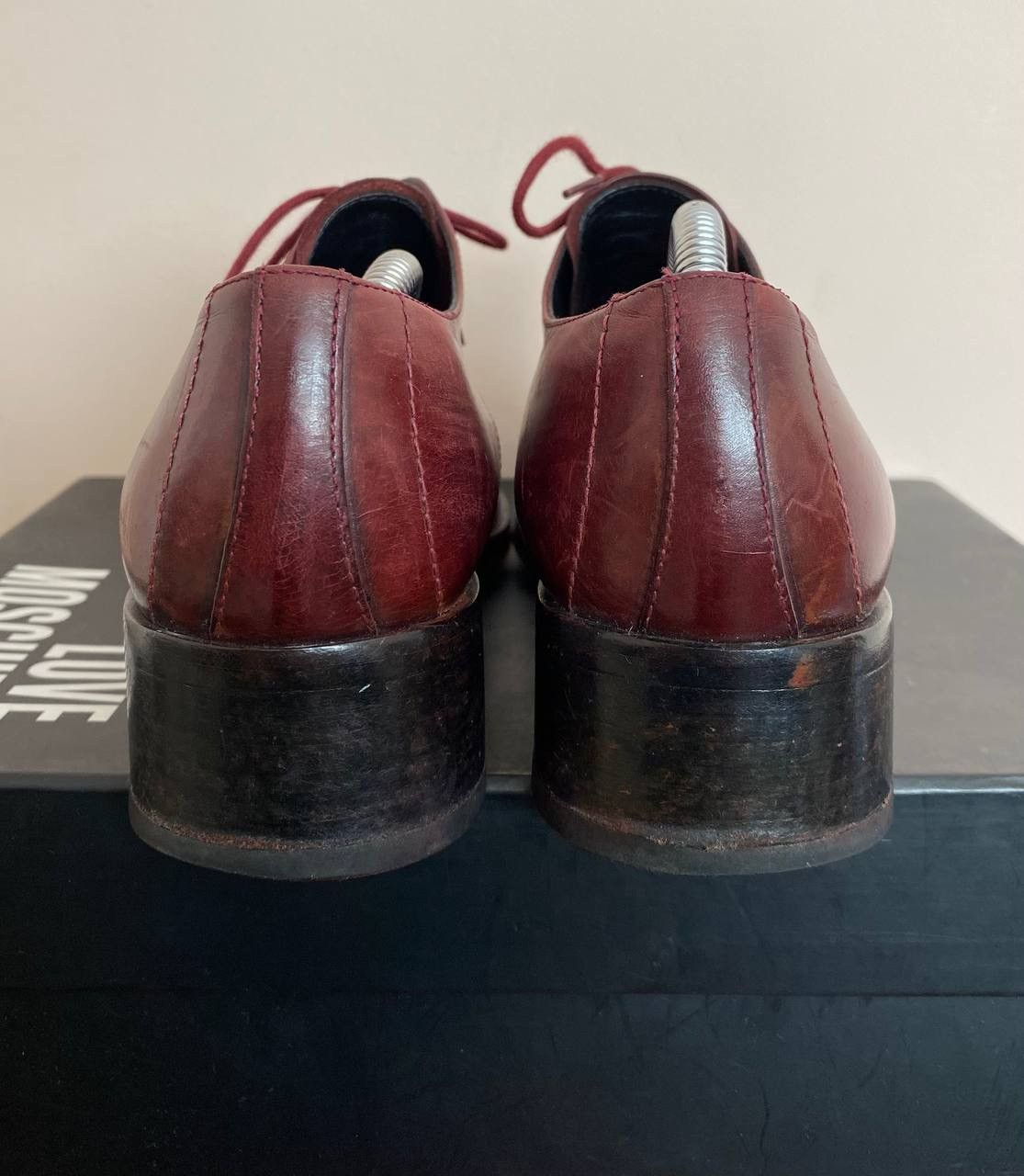 Jil Sander Jil Sander Burgundy Leather Derby Shoes Size US 8 / IT 38 - 5 Thumbnail