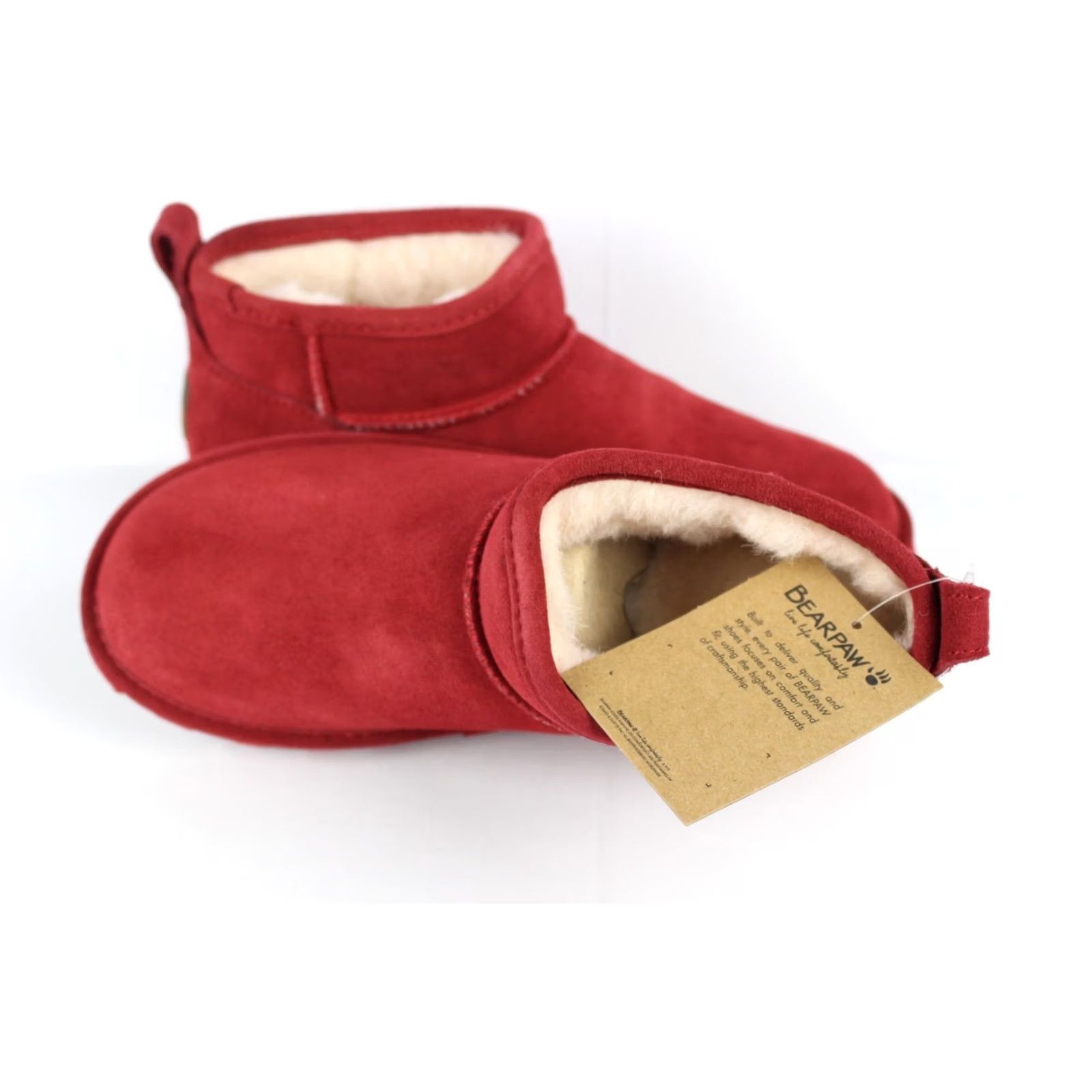 Vintage Bearpaw Women's Shorty Boots Waterproof Size 9 Red Dahlia Boots Size 30" / US 8 / IT 44 - 3 Thumbnail