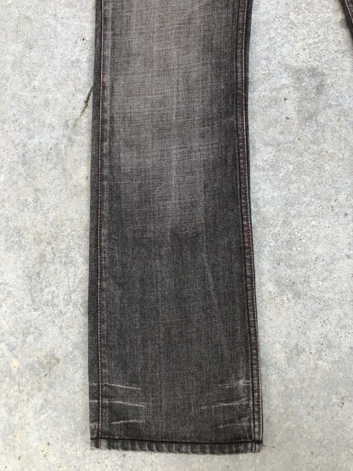 If Six Was Nine Japanese Nicole Club Flared Jeans Snake Skin Distressed Size US 32 / EU 48 - 6 Thumbnail