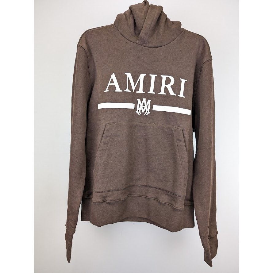 Amiri o1rshd1 Amiri MA Bar Hoodie in Brown Size US S / EU 44-46 / 1 - 3 Thumbnail