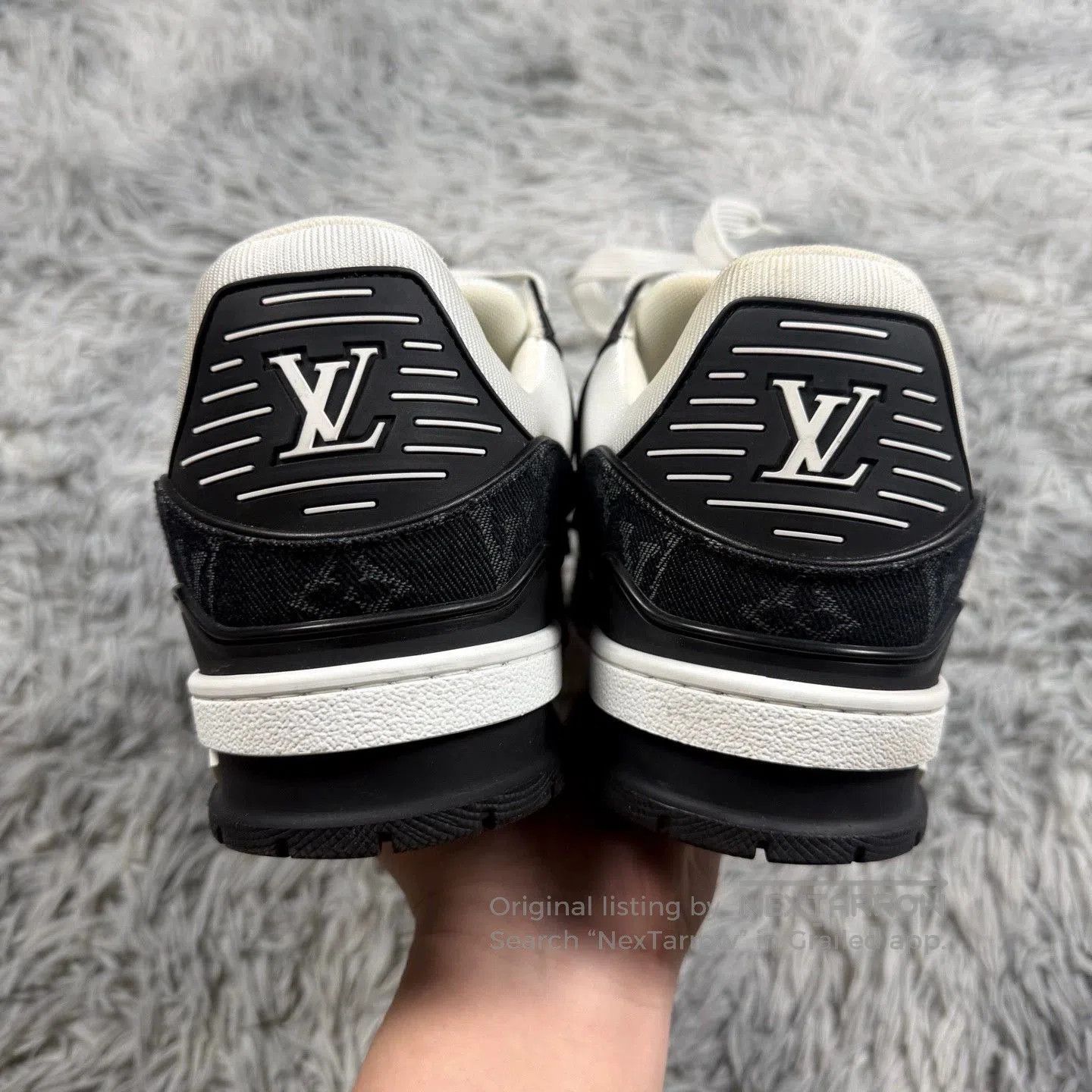 Louis Vuitton lv trainer black and white sneakers size 8.5. Size US 8.5 / EU 41-42 - 5 Thumbnail
