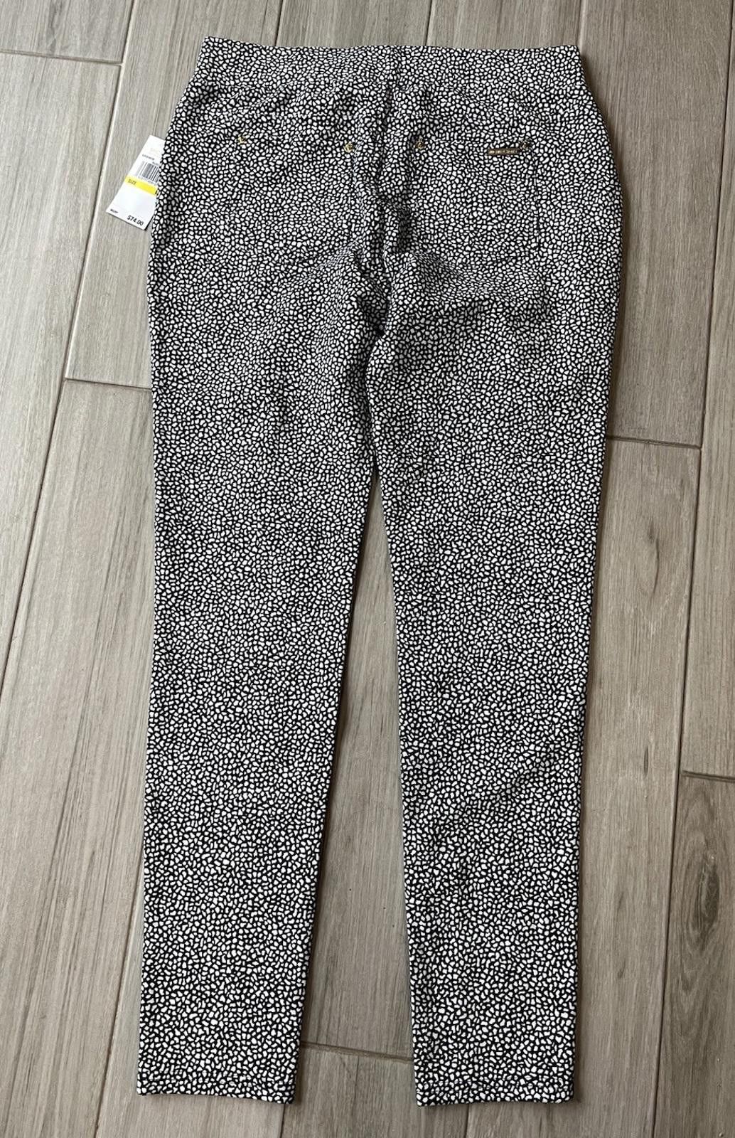 Michael Kors Michael Kors Printed Black White Pull On Stretch Size M Size 32" / US 10 / IT 46 - 2 Thumbnail