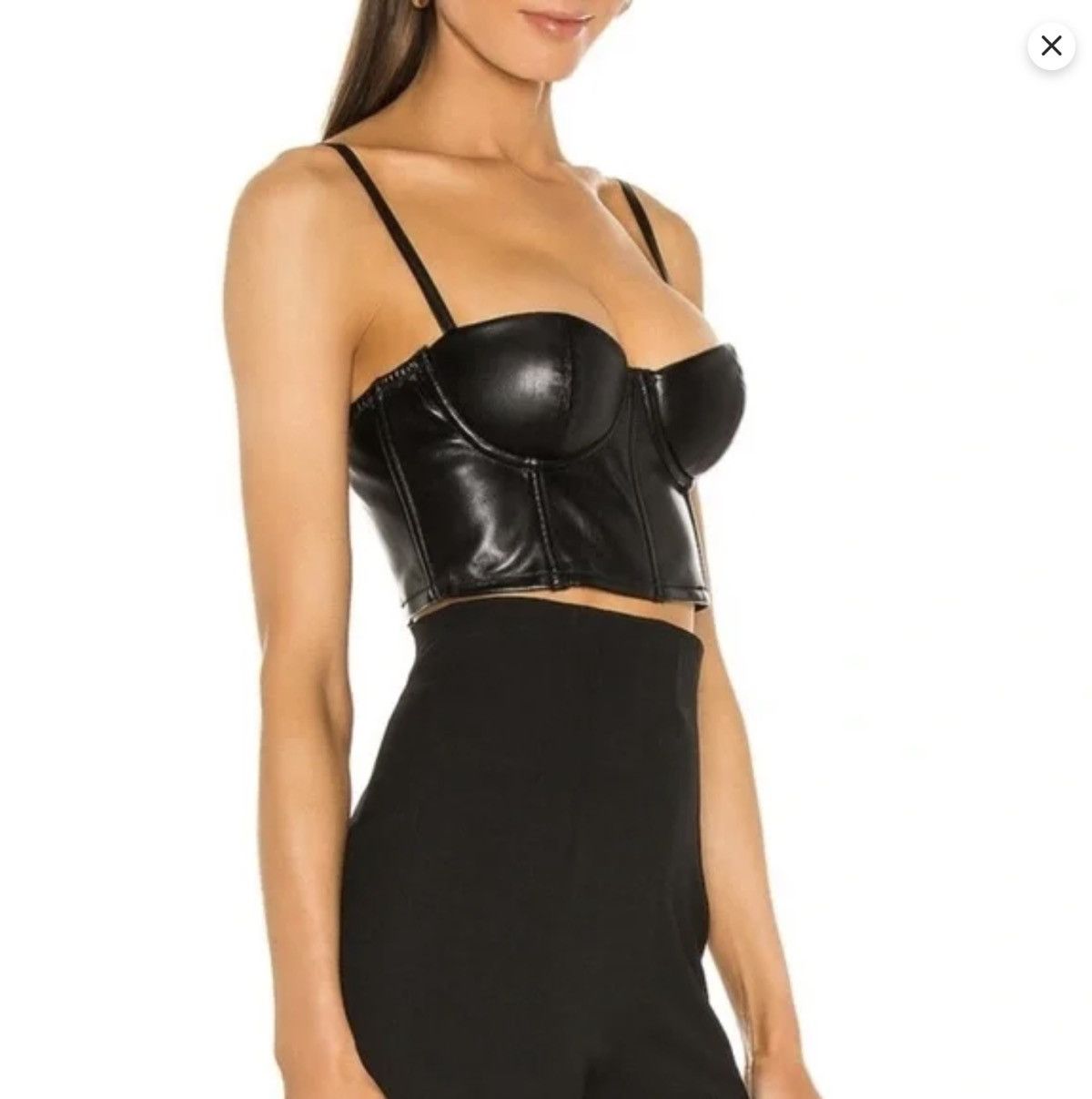 Fleur du Mal Fleur Du Mal Faux Leather Bustier top Size XS / US 0-2 / IT 36-38 - 2 Thumbnail