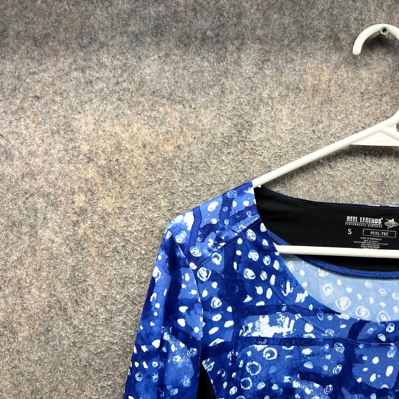 Vintage Reel Legends Shirt Womens Small Blue Abstract Print Long Sleeve Reel-Tec Jersey Size S / US 4 / IT 40 - 6 Thumbnail