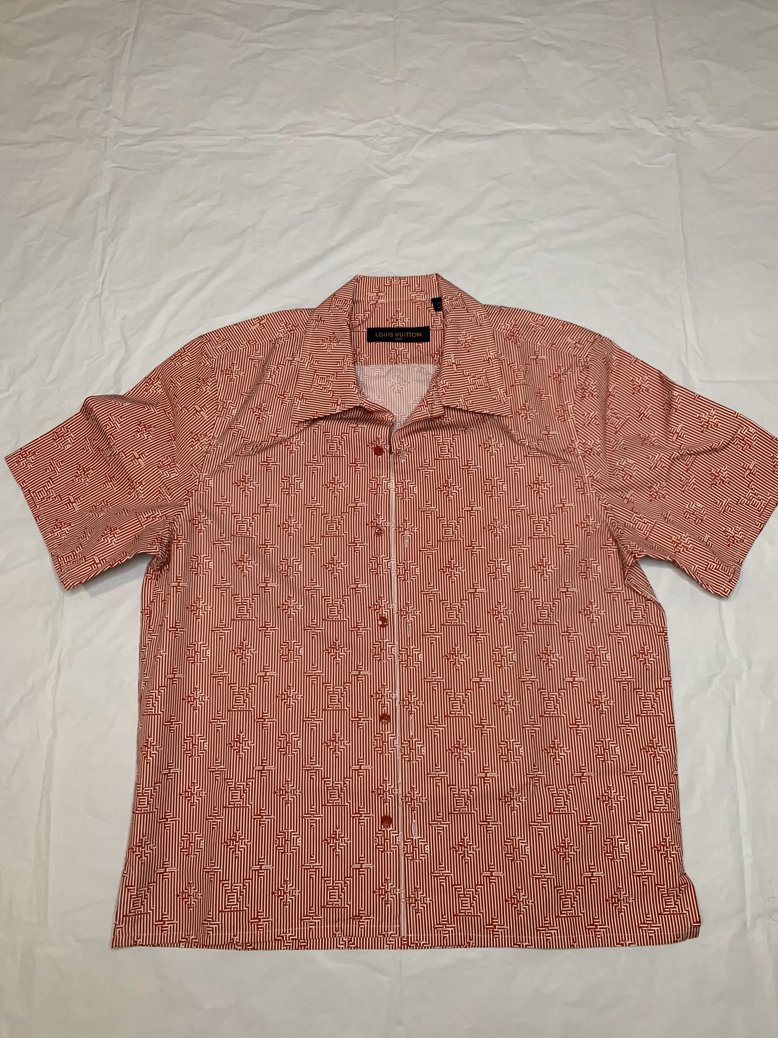 Louis Vuitton LV Signature Stripe Monogram Shirt (M) Size US M / EU 48-50 / 2 - 1 Thumbnail