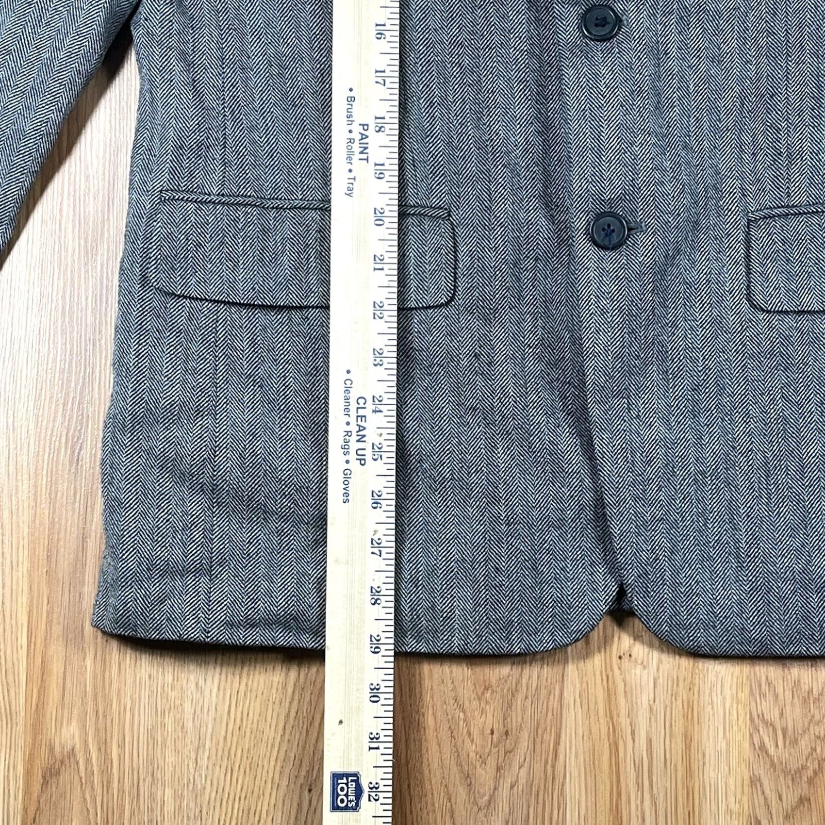 Joseph VINTAGE Joseph & Feiss Gray Sport Coat 100% Lambswool Blazer 2 Button Jacket Men’s Sz 42 Size 42R - 4 Thumbnail