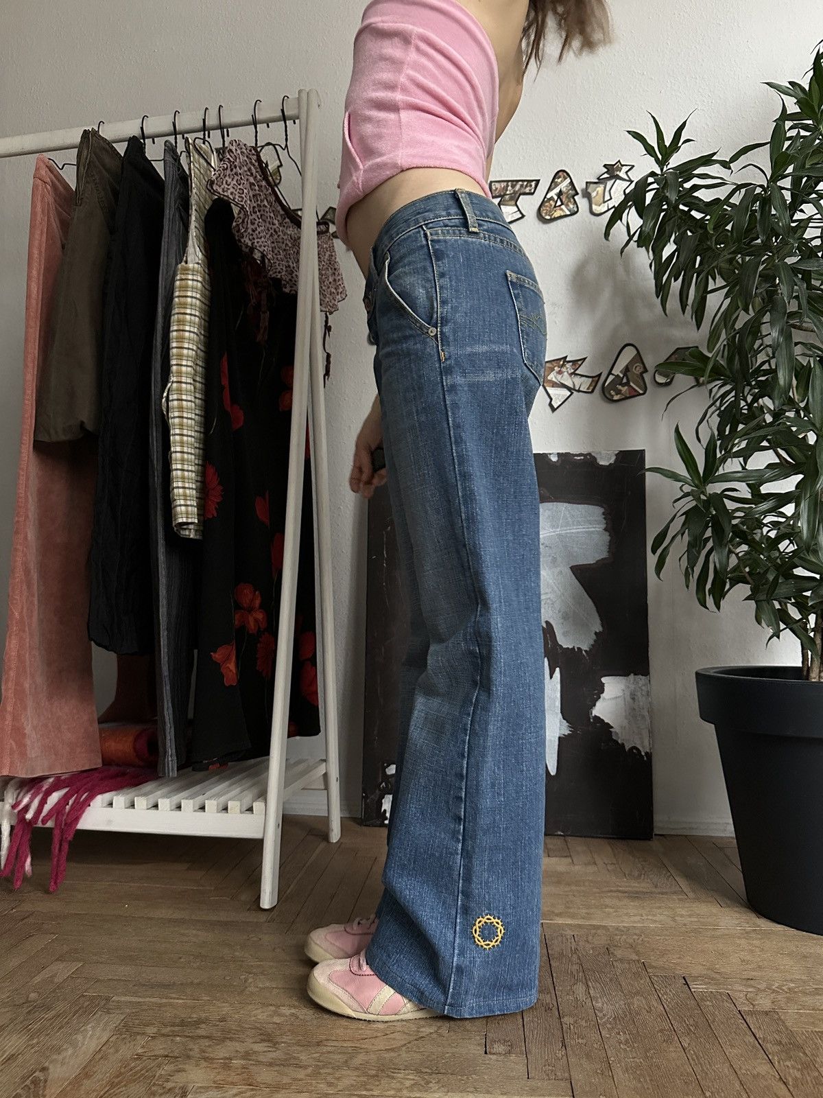 GSUS Sindustries × If Six Was Nine Vintage GSus Jeans Low Rise Washed Distressed Denim y2k Size 26" / US 2 / IT 38 - 2 Thumbnail