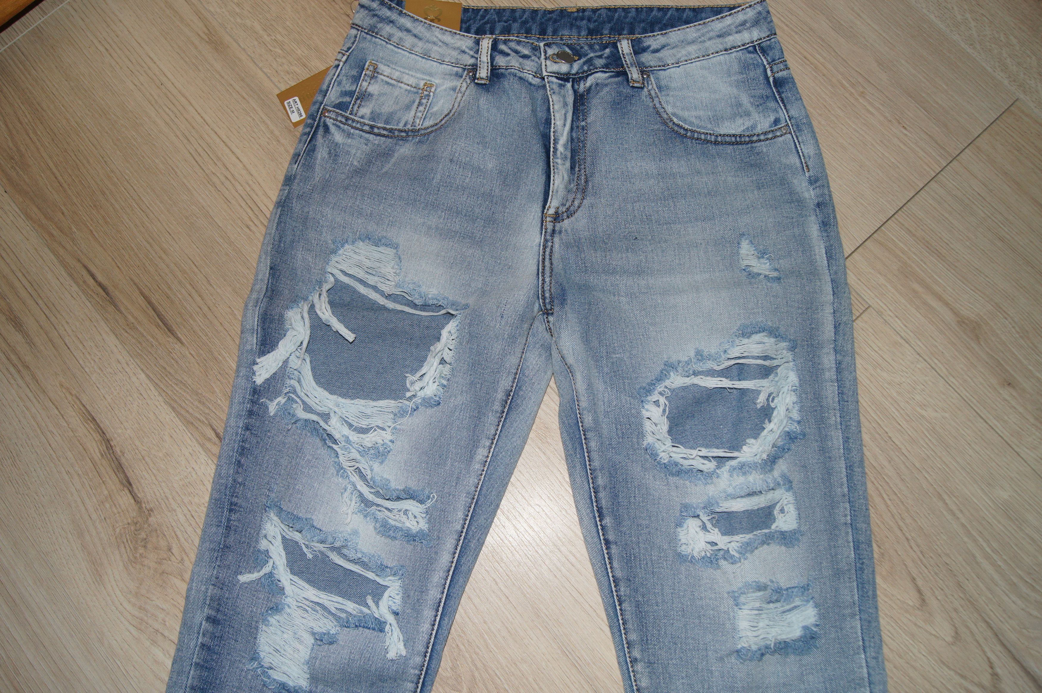 Other Women's distressed jeans Miss Bonbon with holes NEW US 10 M Size 32" / US 10 / IT 46 - 4 Thumbnail