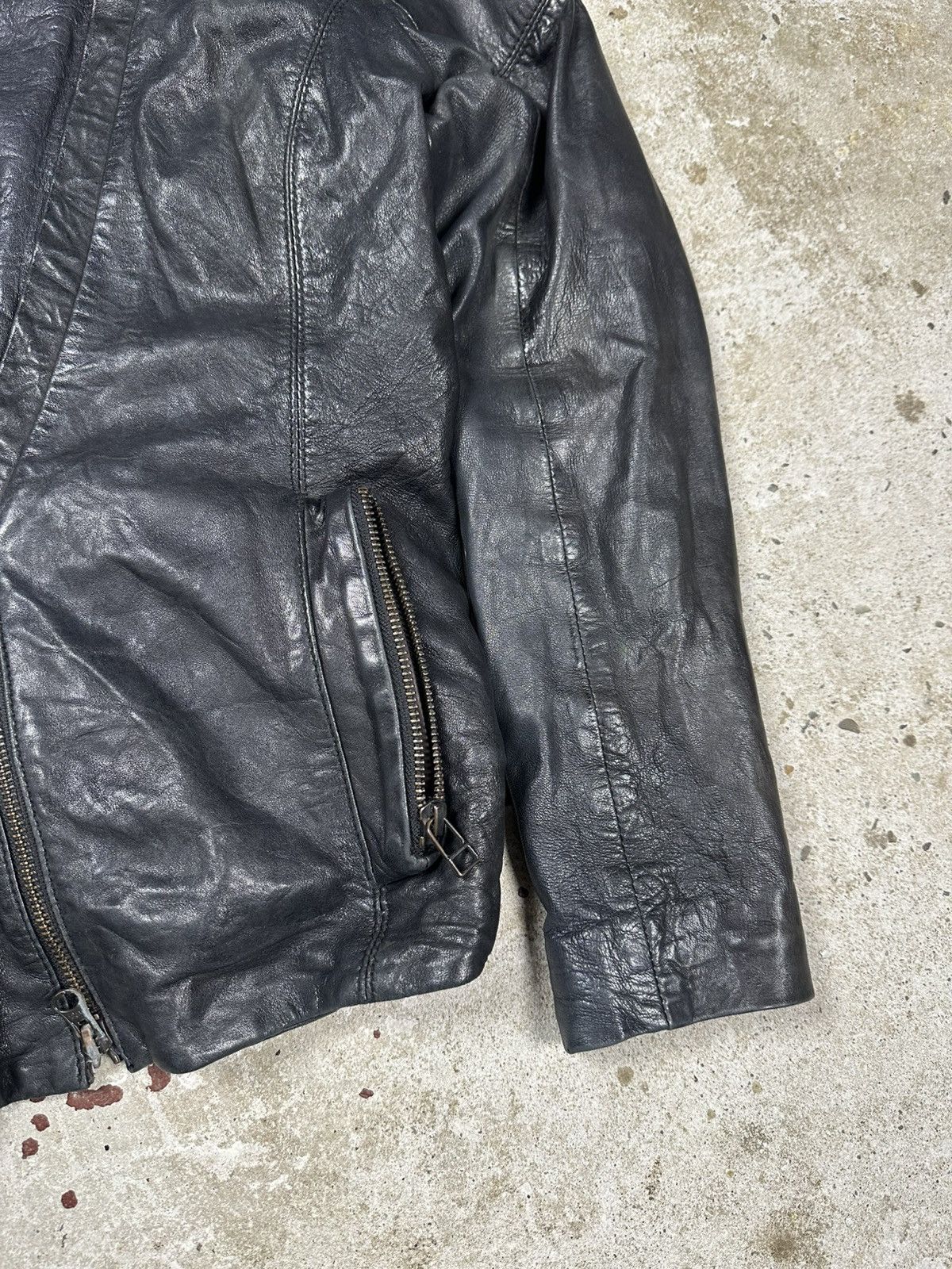 Japanese Brand × Vintage Vintage Y2K Black Leather Moto Biker Style Jacket Japanese Size US S / EU 44-46 / 1 - 6 Thumbnail