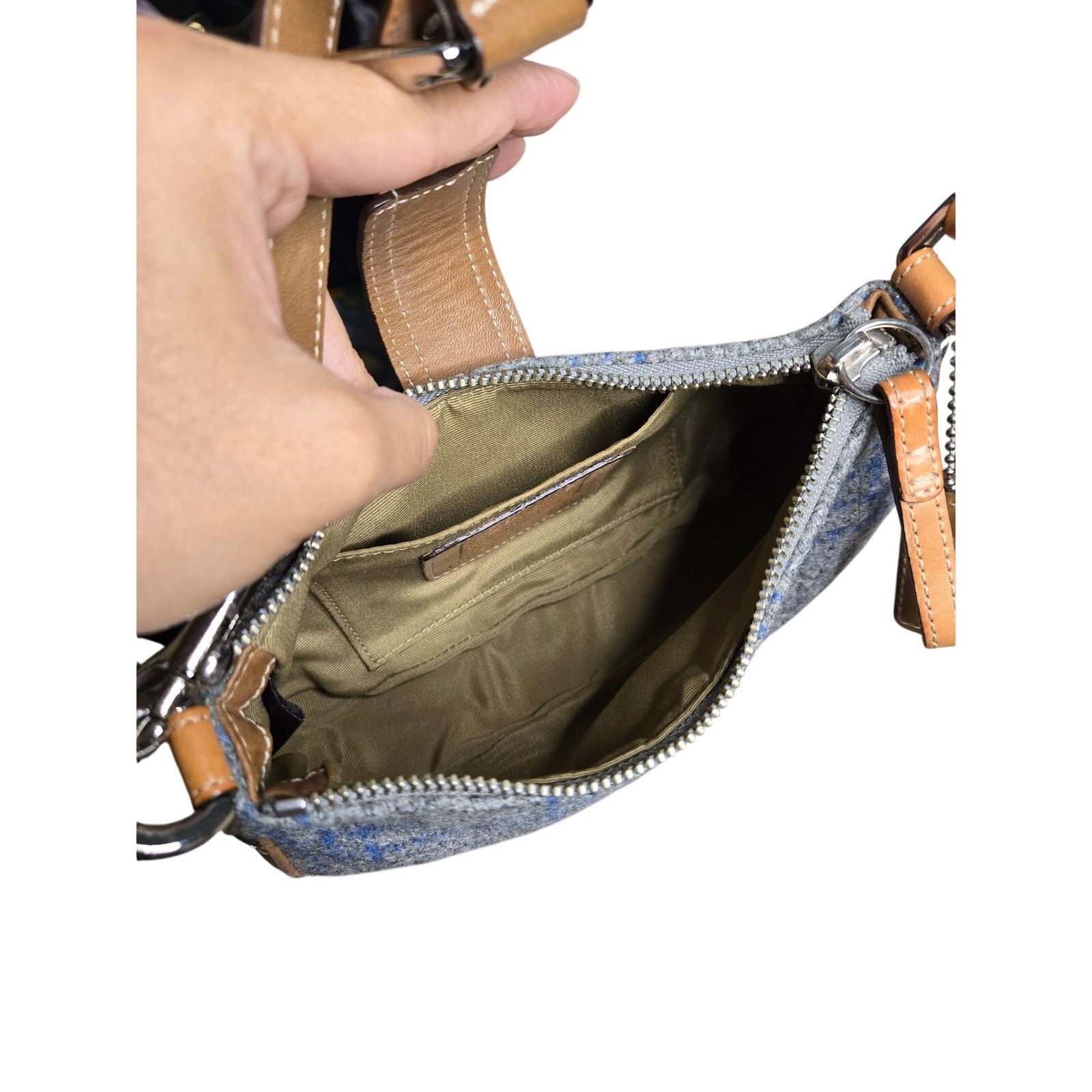 Coach Coach Y2K Vintage Coach Mini Hampton Plaid Buckle Demi Hobo Size ONE SIZE - 4 Thumbnail