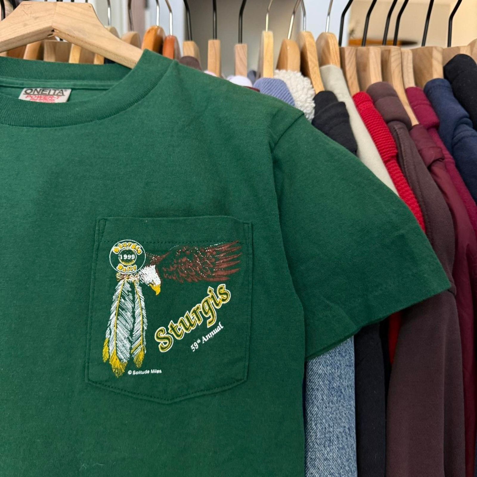 Other Vintage 1999 Sturgis Rally Single Stitch Pocket T-Shirt Size US S / EU 44-46 / 1 - 5 Thumbnail