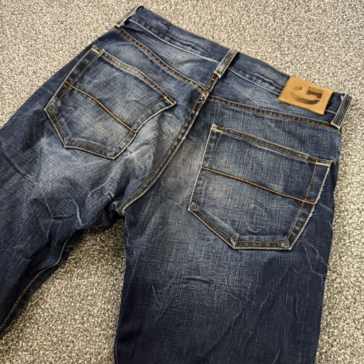 G-Star 🔥🇯🇵 Japanese Distressed Raw G-Brand Hard HoneyComb Denim Size US 29 - 10 Thumbnail