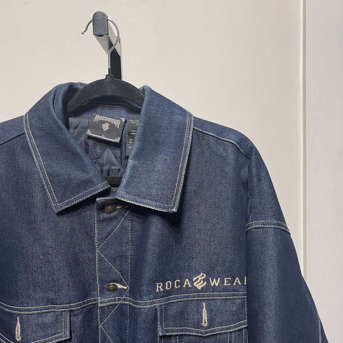 Rocawear × Vintage Rocawear Insulated Denim Chore Jacket Streetwear 90s Y2K Size US XXL / EU 58 / 5 - 2 Thumbnail
