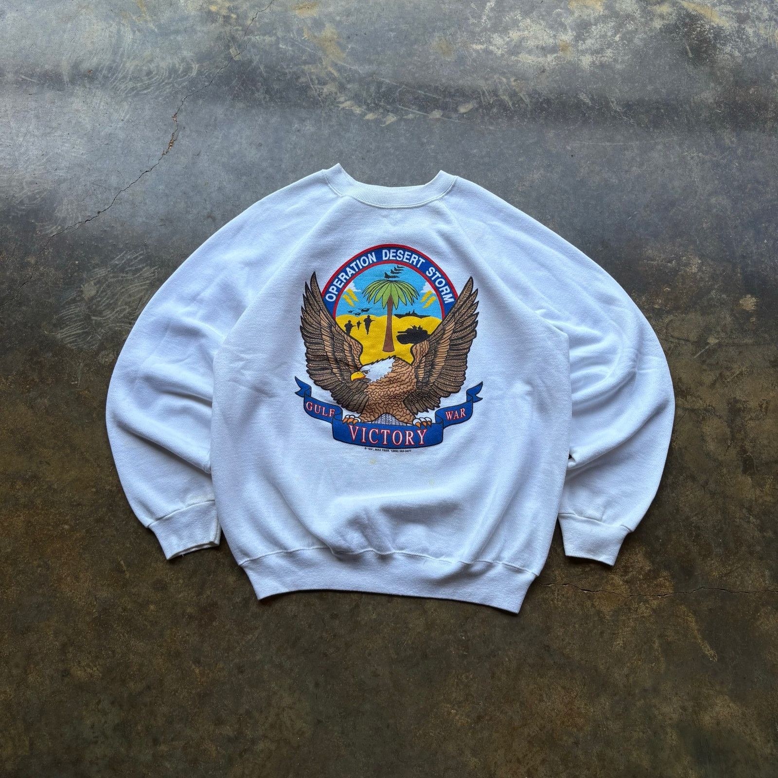 Hanes Vintage 90s Desert Storm Sweatshirt Size US XL / EU 56 / 4 - 1 Thumbnail