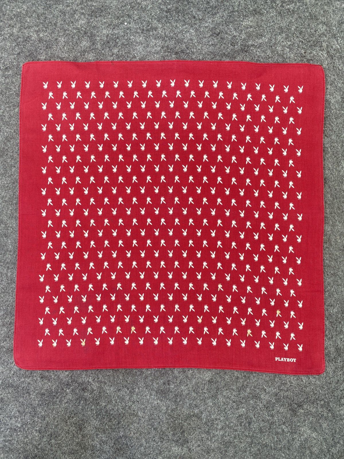 Playboy × Vintage PLAYBOY MONOGRAM bandana handkerchief neckerchief- B028 Size ONE SIZE - 3 Thumbnail