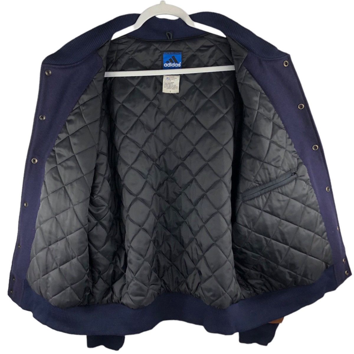 Adidas UCLA Bruins Leather & Wool Varisty Bomber Jacket Size US L / EU 52-54 / 3 - 2 Thumbnail
