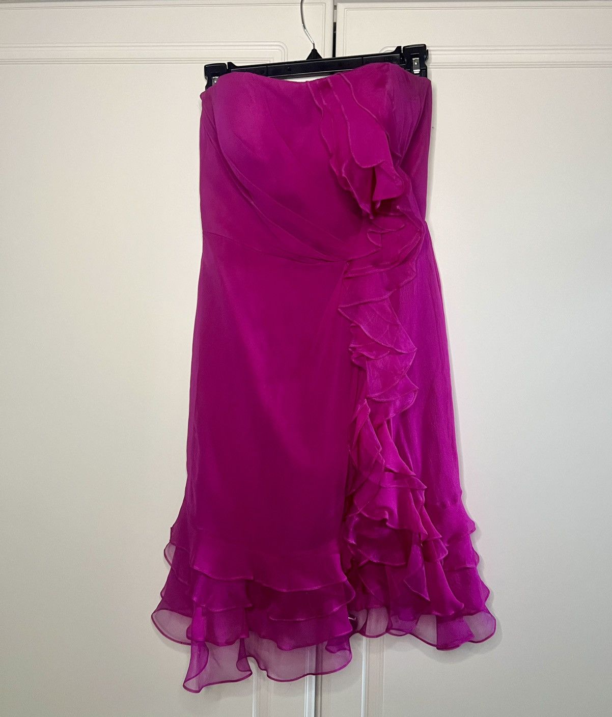 Vintage Y2K 100% Silk Ruffle Cocktail Dress Size XS / US 0-2 / IT 36-38 - 1 Thumbnail