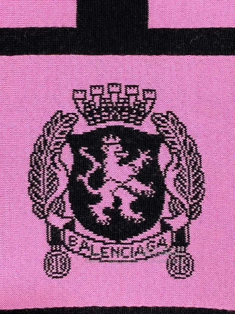 Balenciaga Balenciaga Pink Cashmere Blend Logo Scarf. Size ONE SIZE - 4 Thumbnail