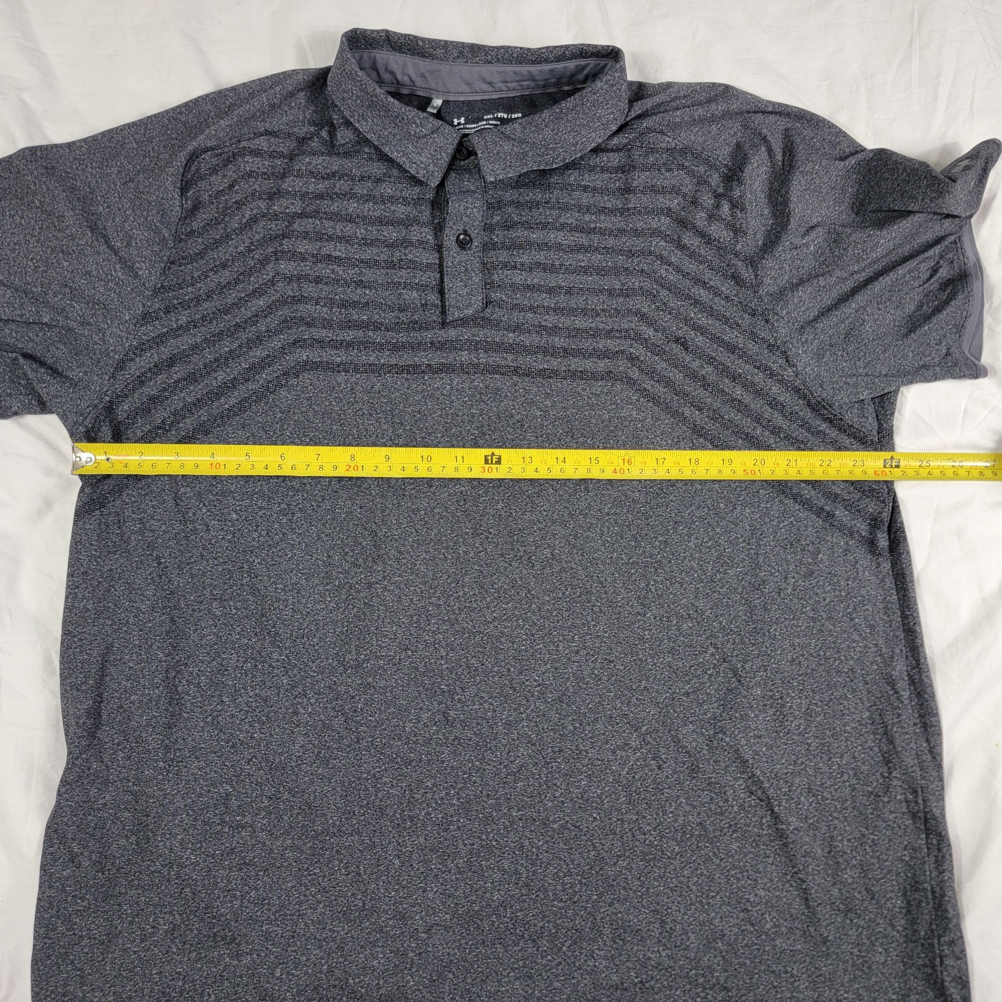 Under Armour Under Armour Mens 2XL Dark Gray Polo Shirt John Hall Cup 201 Size US XXL / EU 58 / 5 - 7 Thumbnail