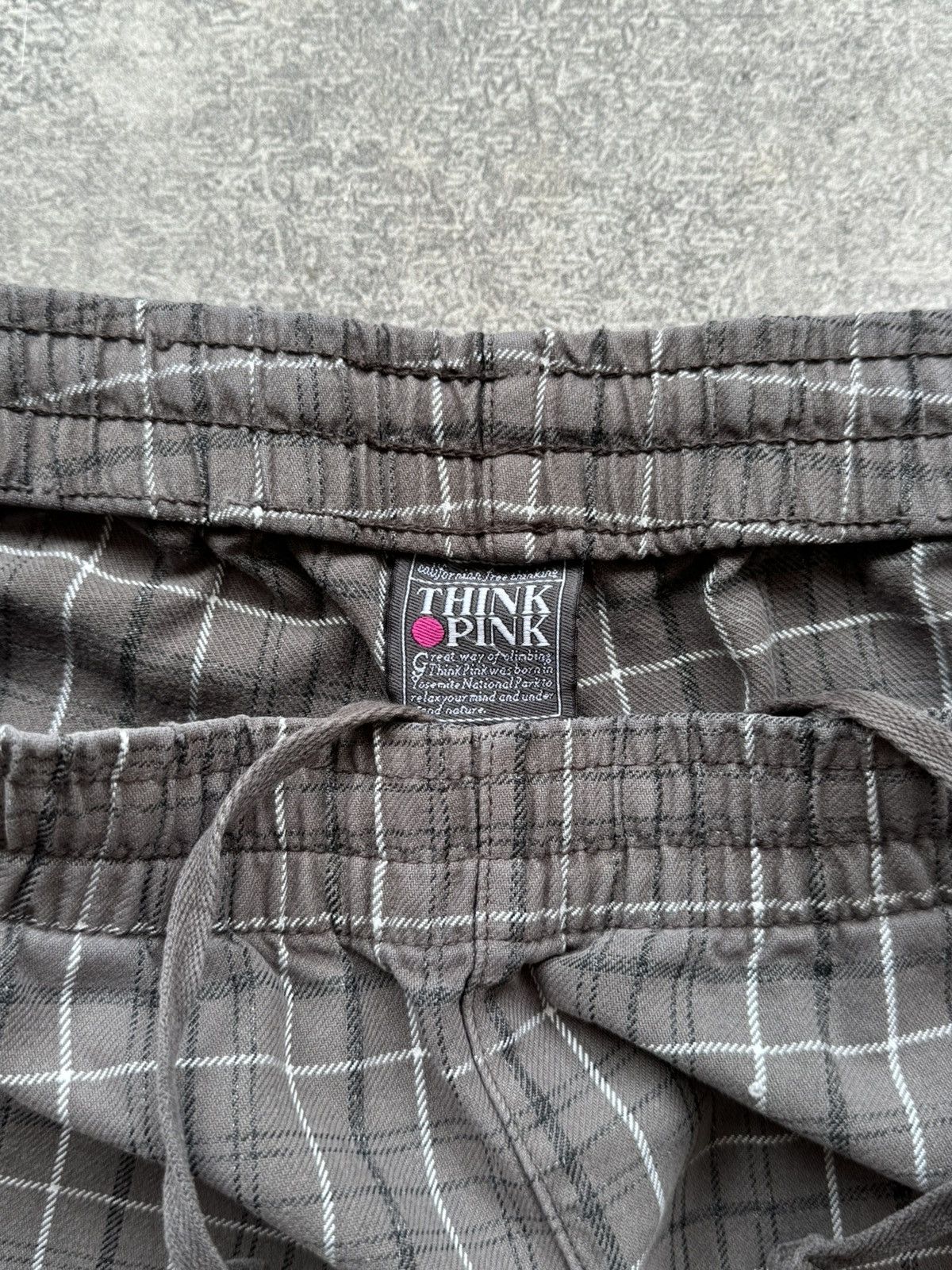Japanese Brand Vintage Think Pink Climbing Checkered Patchwork Cotton Pants Size US 34 / EU 50 - 9 Thumbnail