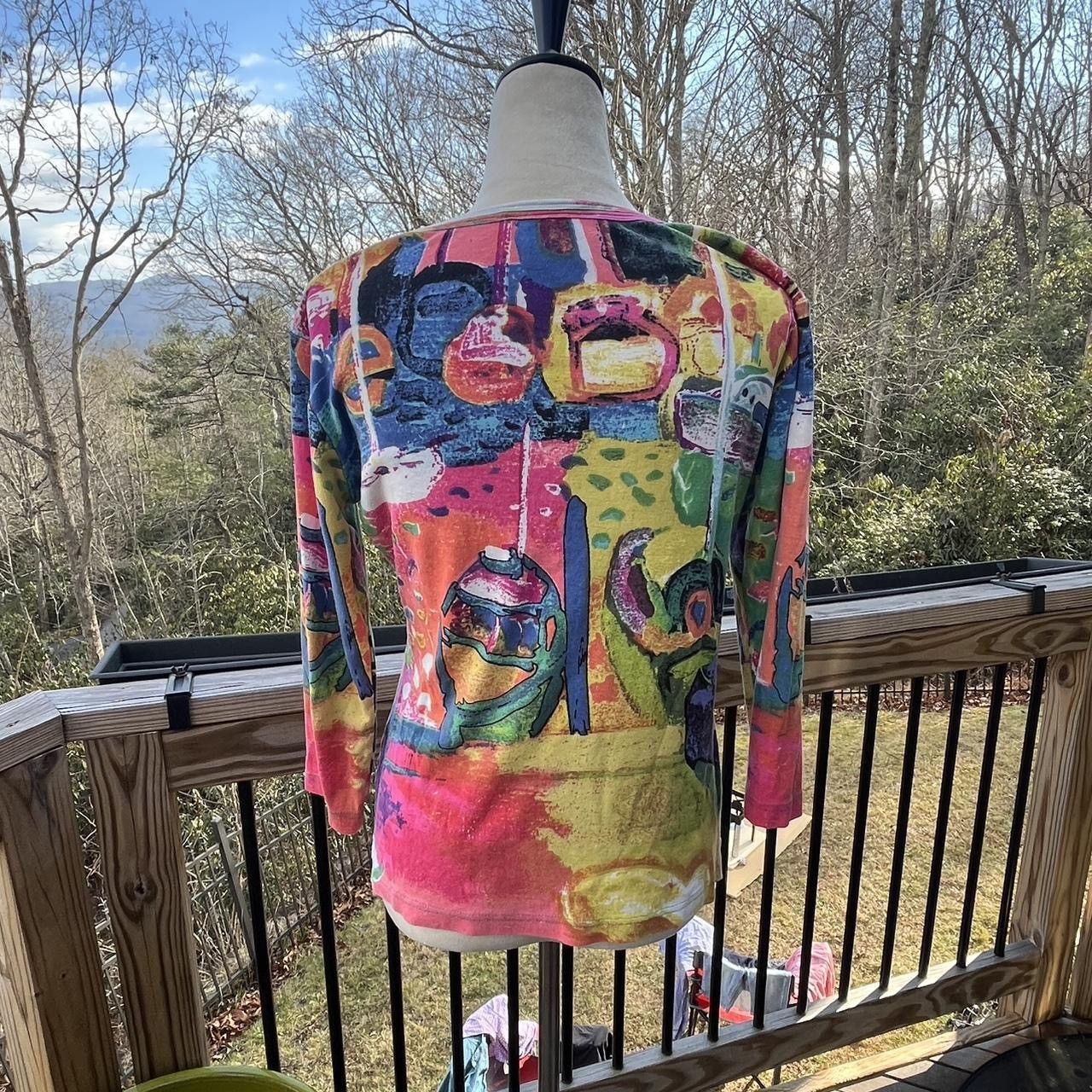 Other Women’s Michael Leu Abstract Print 100% Cotton Top Size S / US 4 / IT 40 - 2 Thumbnail
